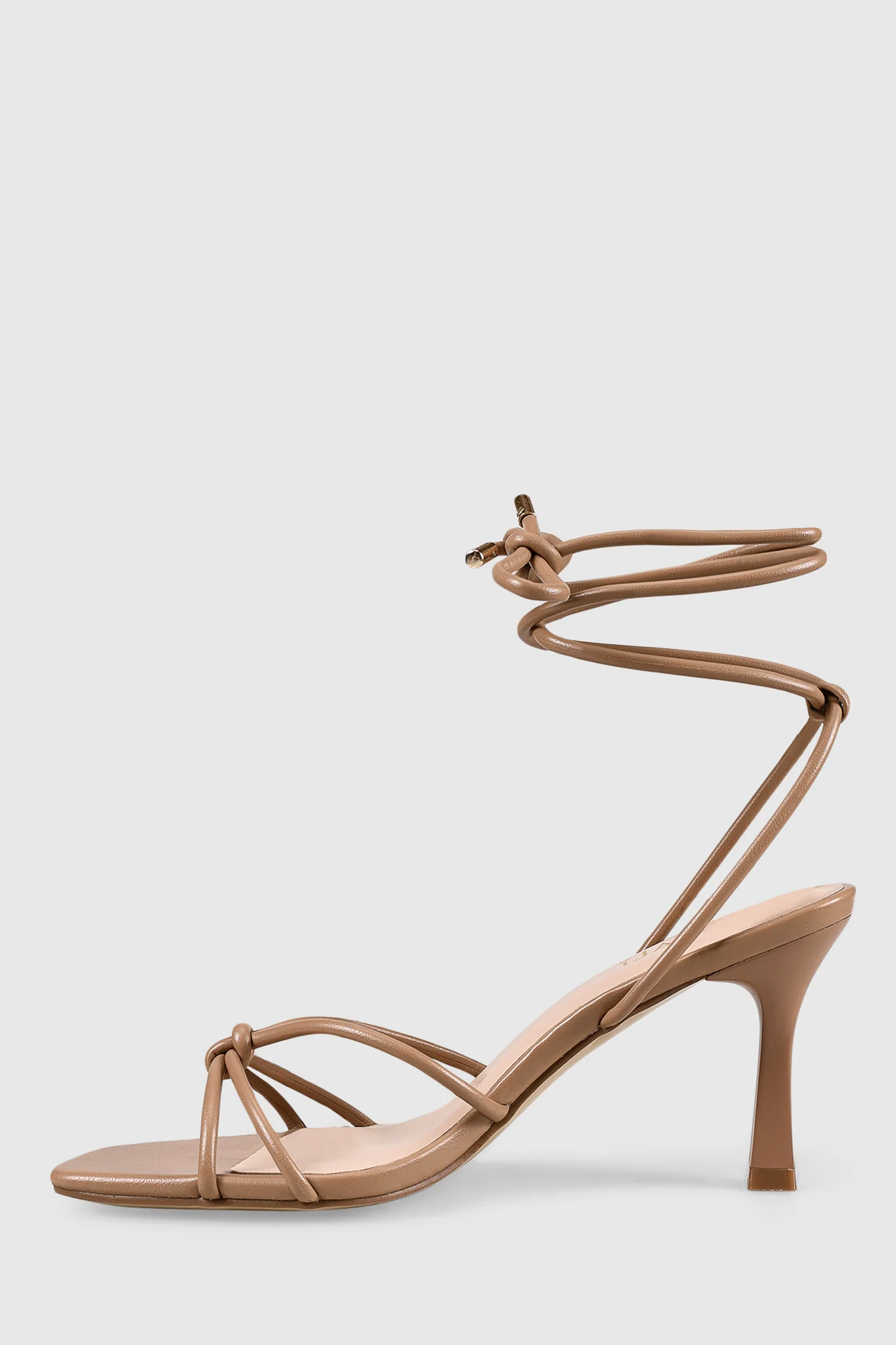 VERALi Peachy Stiletto Sandals Dark Camel Smooth