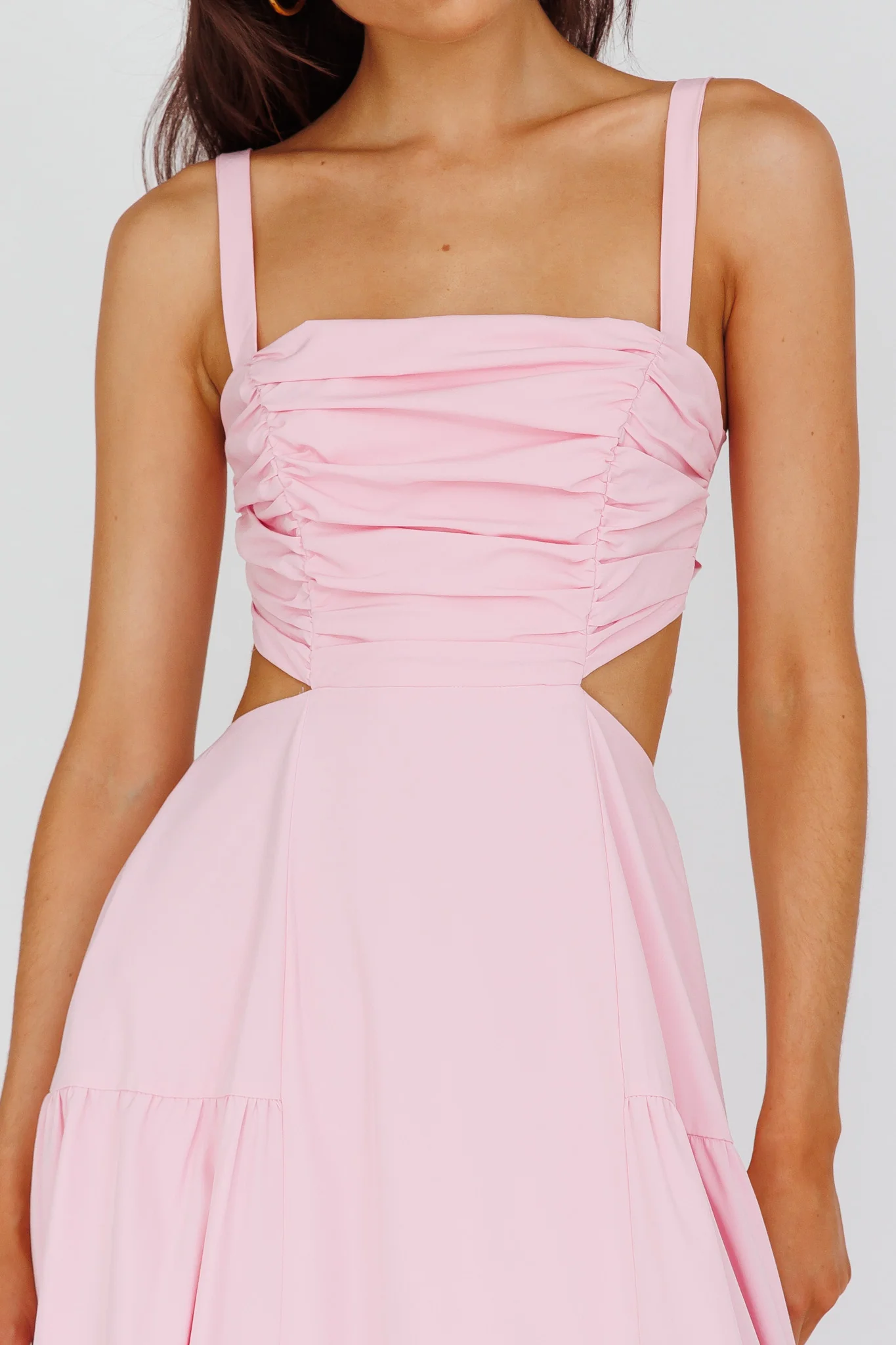 Kassi Gathered Bodice Maxi Dress Blush