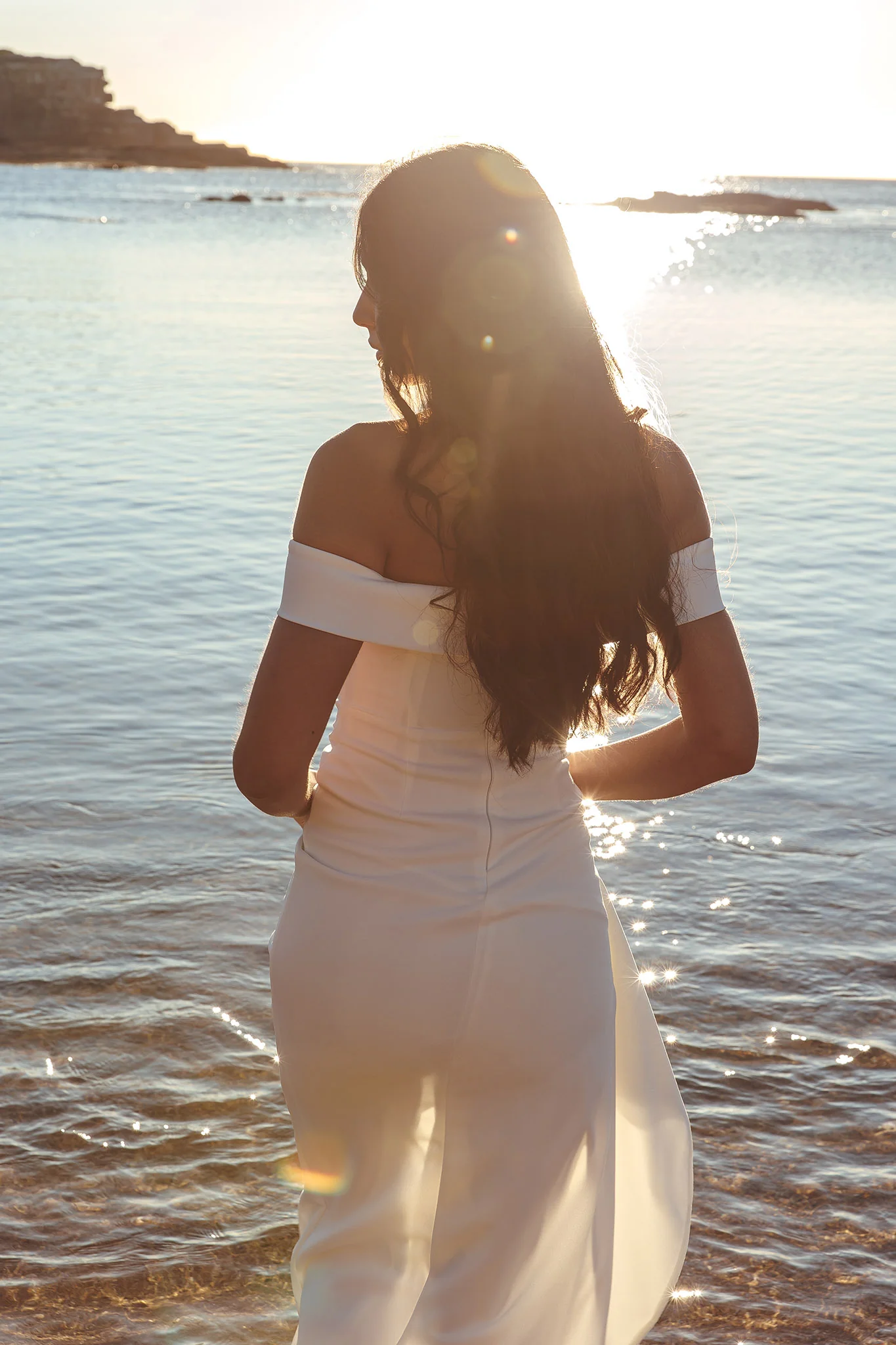 Cha Cha Off Shoulder Thigh Split Maxi Dress Off White