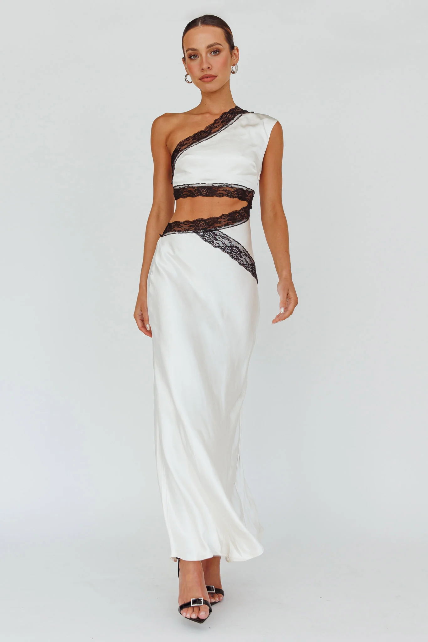 Mahli One-Shoulder Maxi Dress Champagne