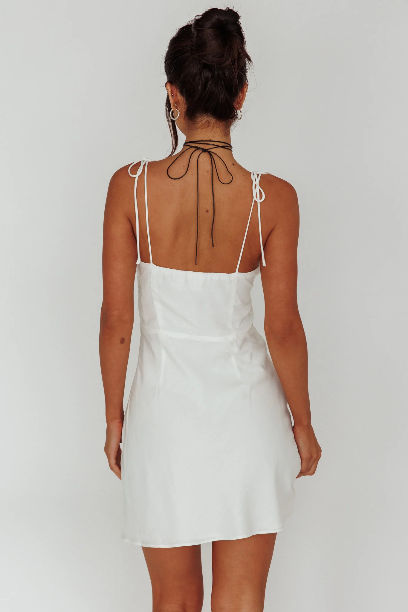 Heavenly Feels Tied Shoulder Mini Dress White