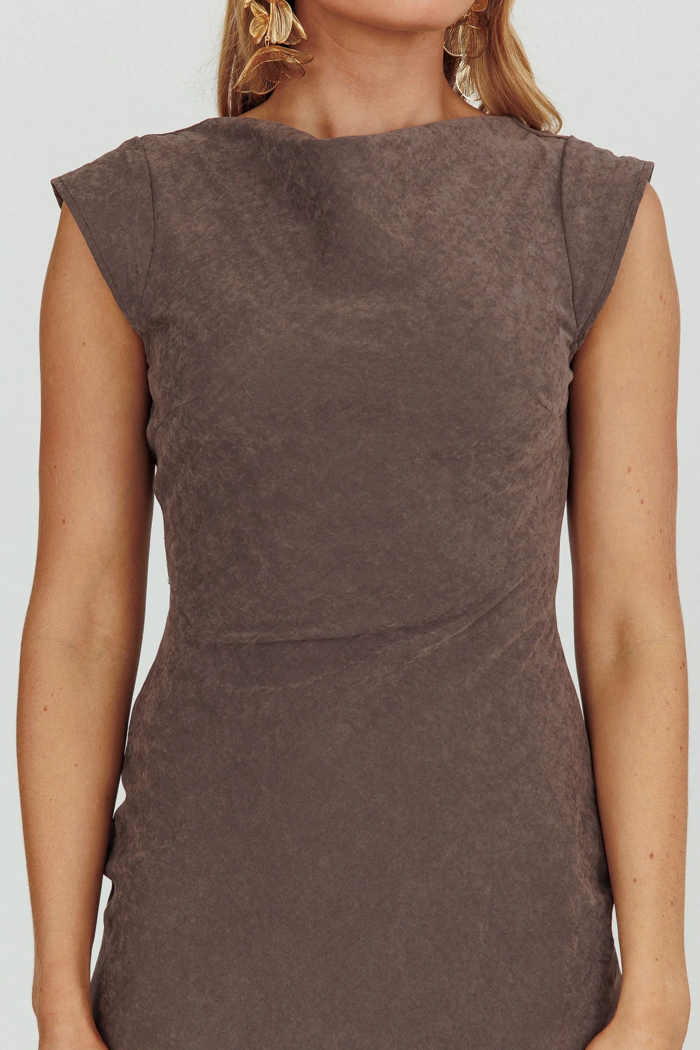 Maysa Cowl Back Maxi Dress Charcoal