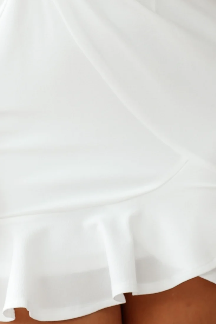 Prom Queen Bandeau Mini Dress White