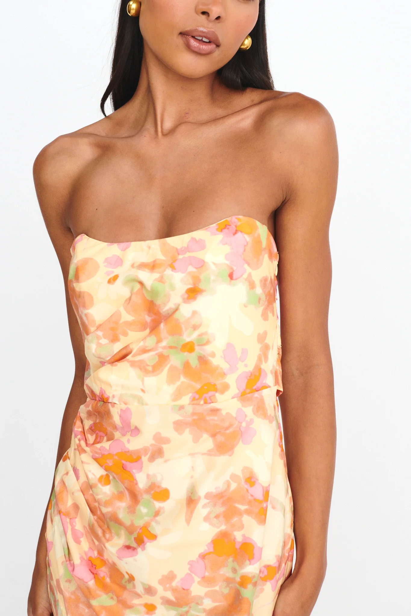 Marianna Twist Back Maxi Dress Orange