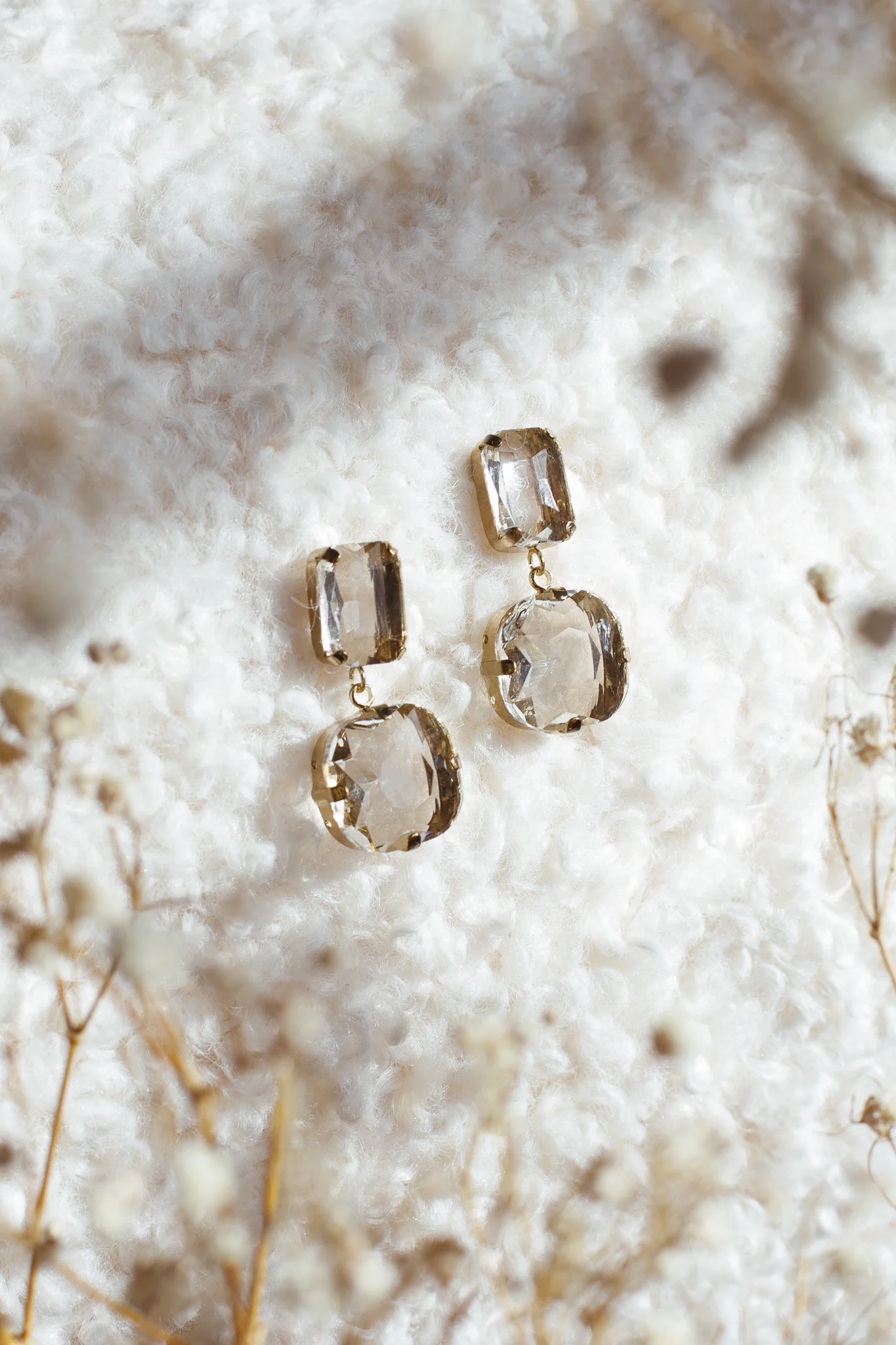 Georgia Crystal Drop Earrings Clear