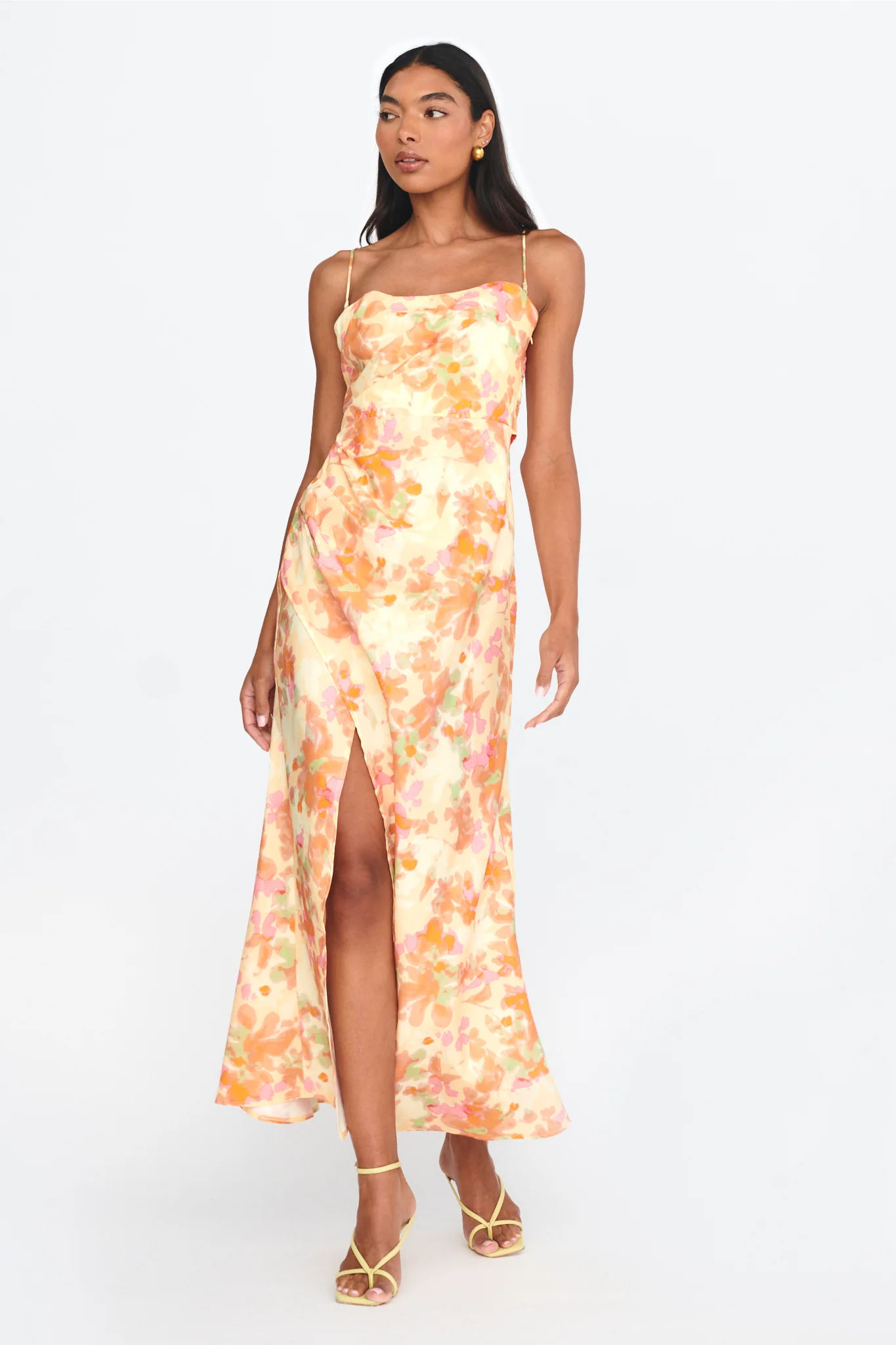 Marianna Twist Back Maxi Dress Orange