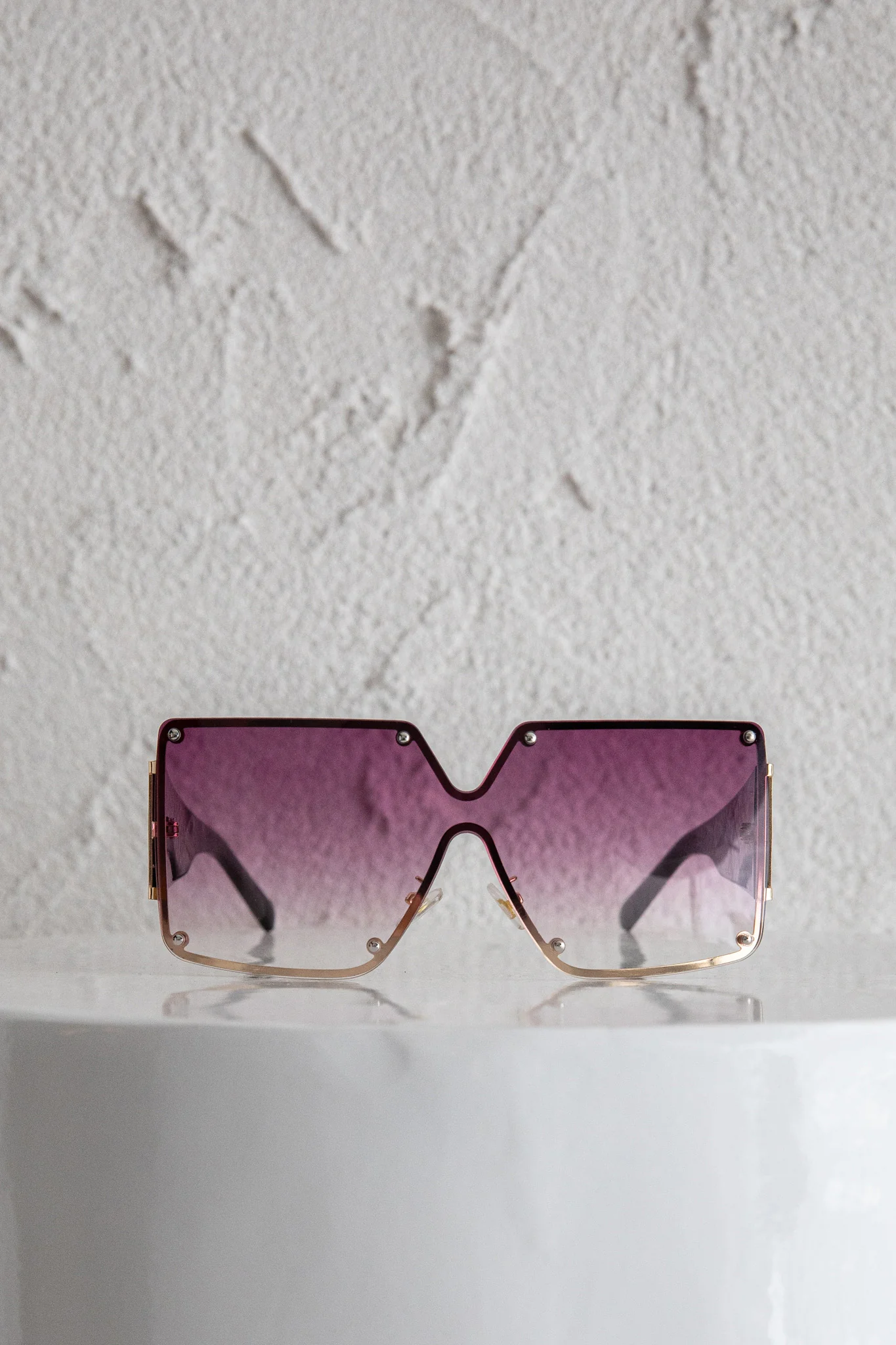 Fiery Square Frame Sunglasses Red