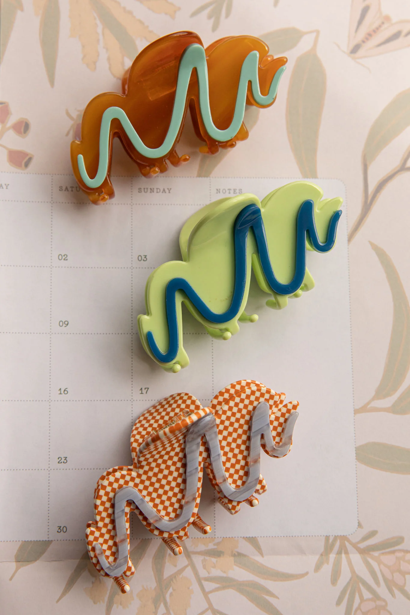 Cloudy Hair Clip Caramel