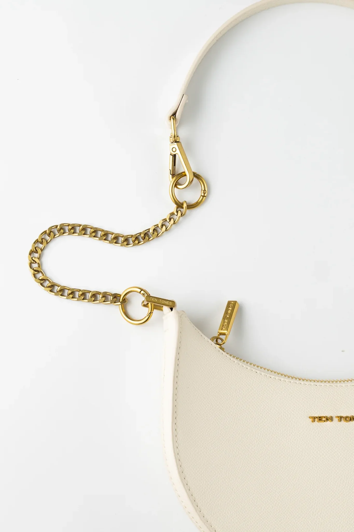 TEN TONES Grayson Moon Bag White