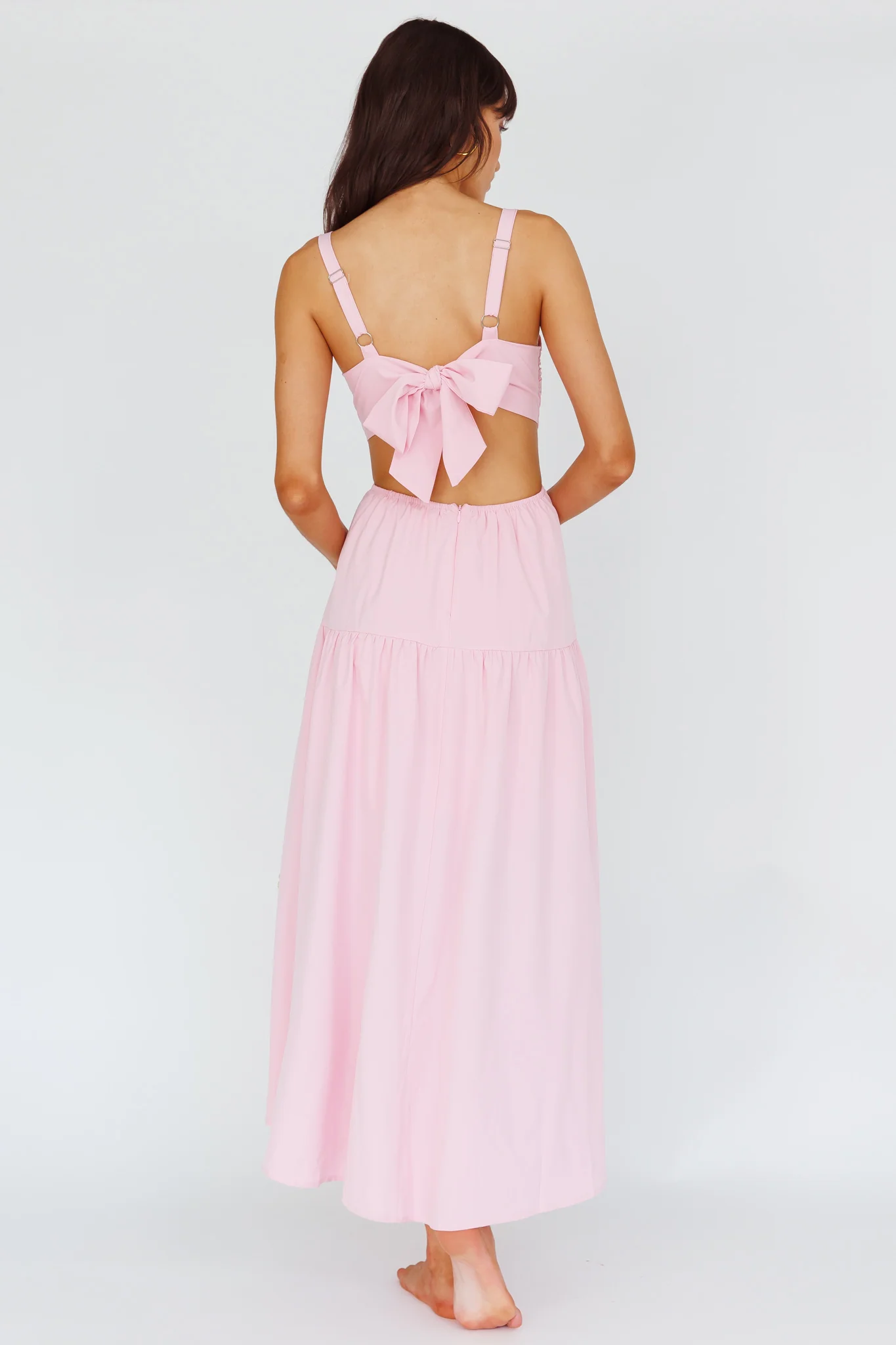 Kassi Gathered Bodice Maxi Dress Blush