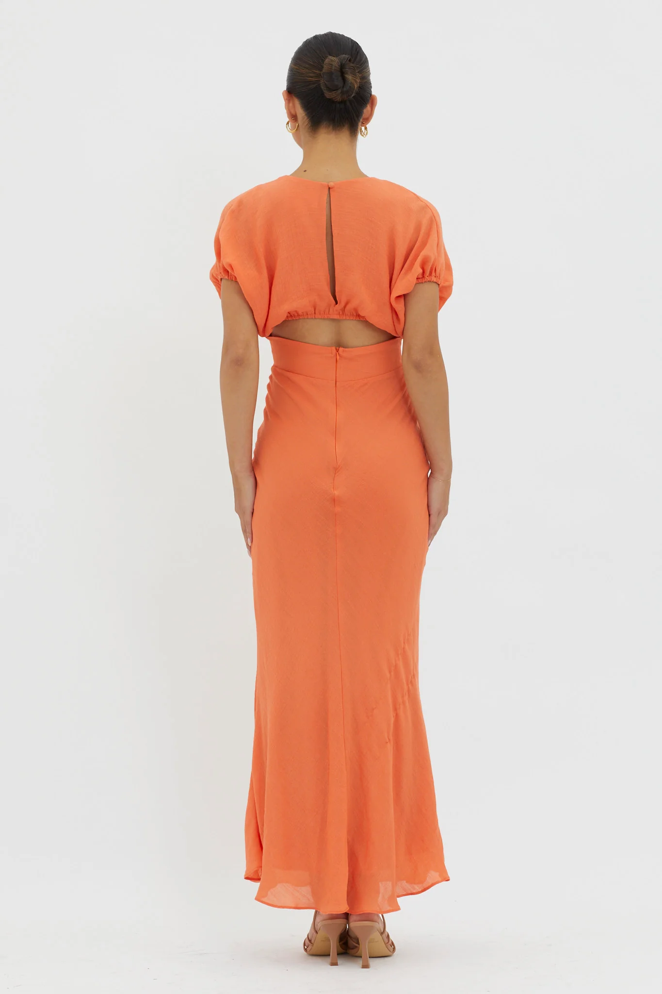 Dare To Live V-Neck Maxi Dress Orange