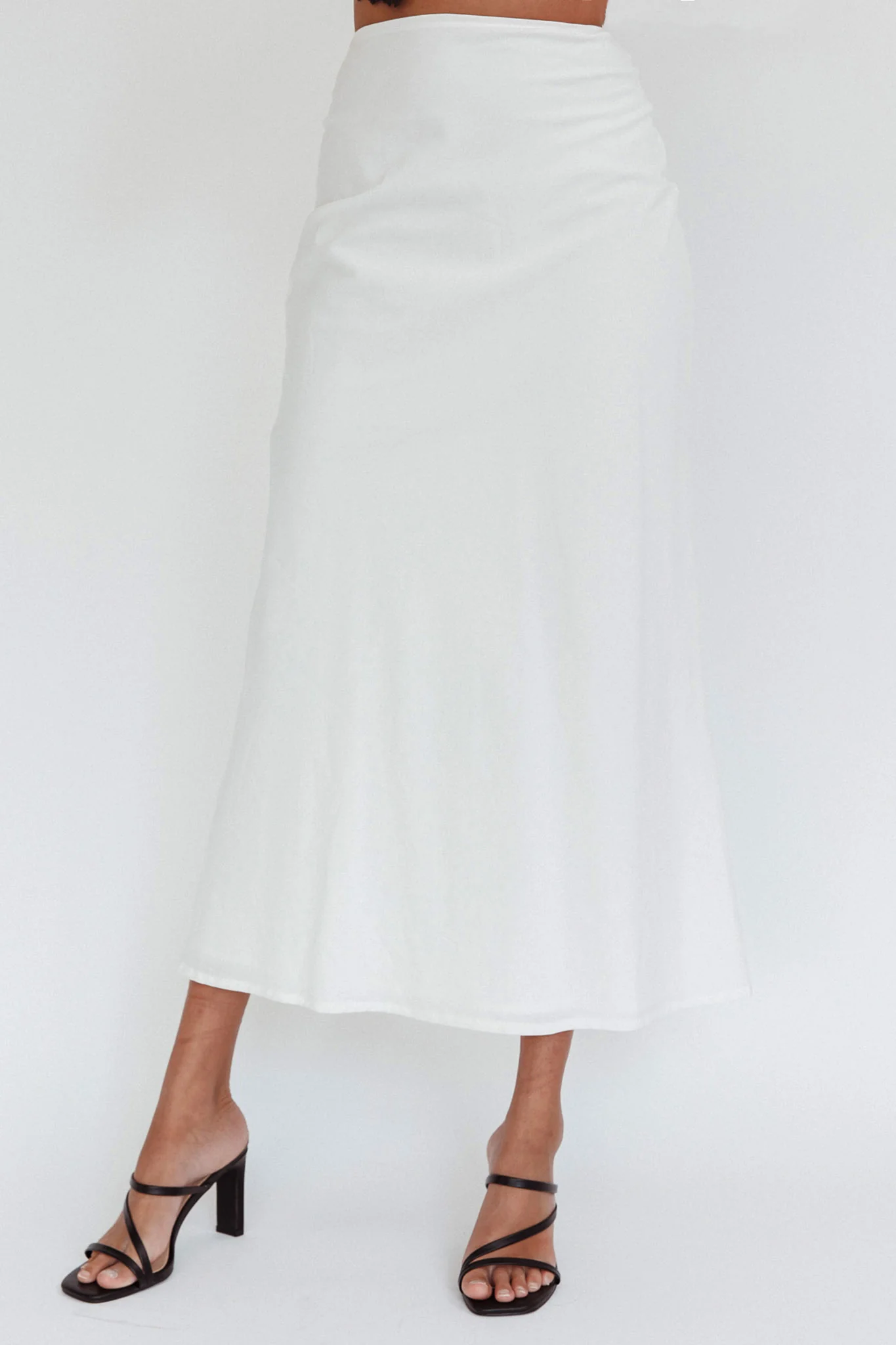 Wistful Midi Skirt White