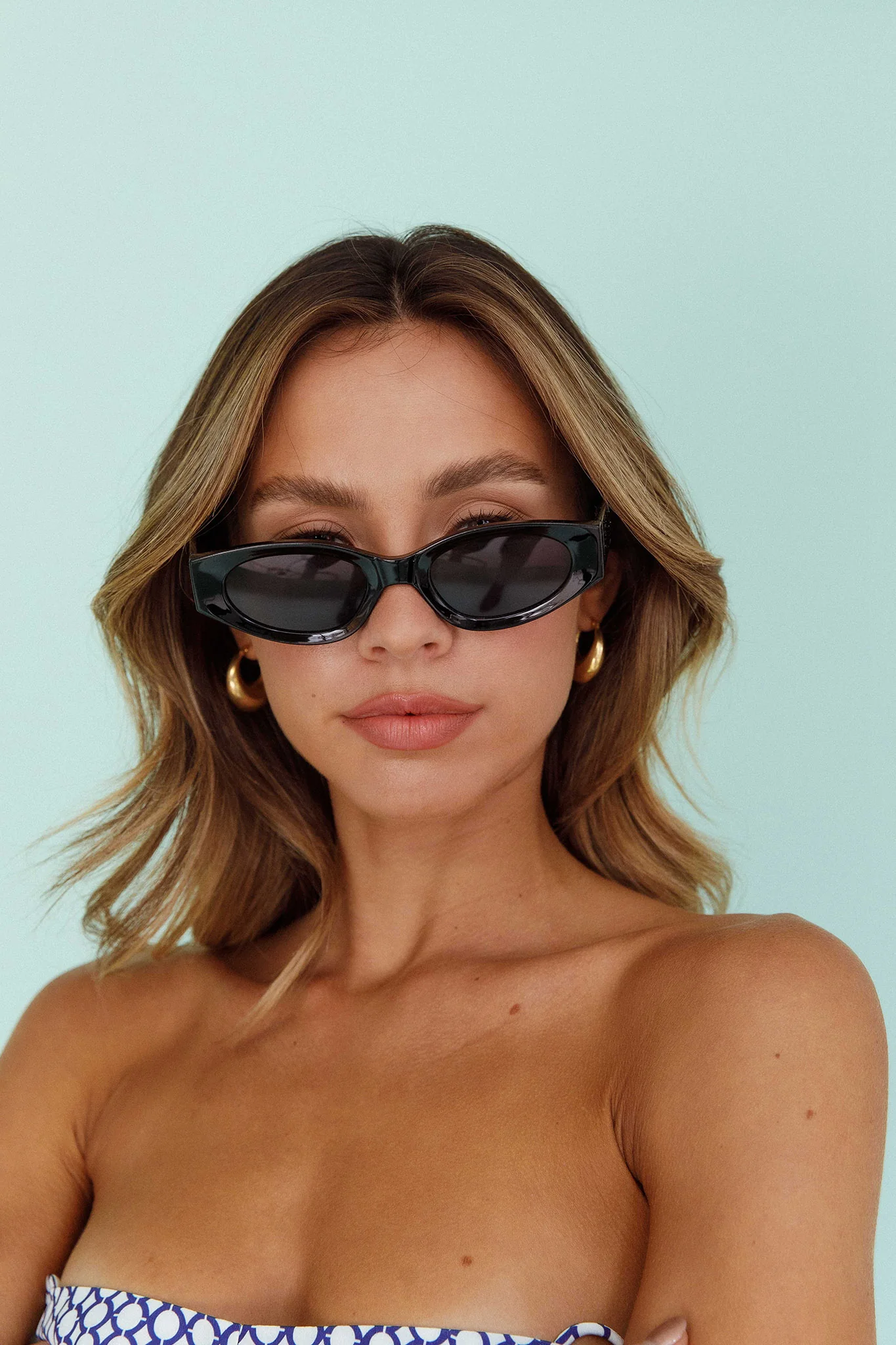 Janis Cat-eye Acetate Sunglasses Black