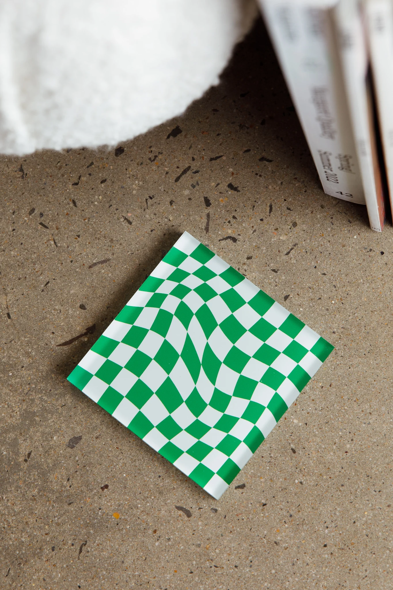 Paradiso 4pc Chessboard Acrylic Coaster Set