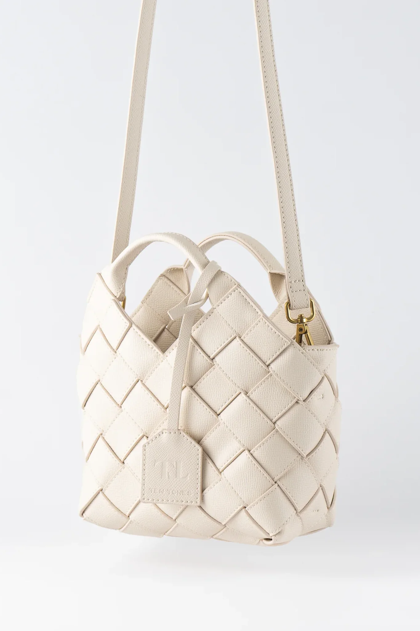 TEN TONES Clementine Woven Mini Tote Cream