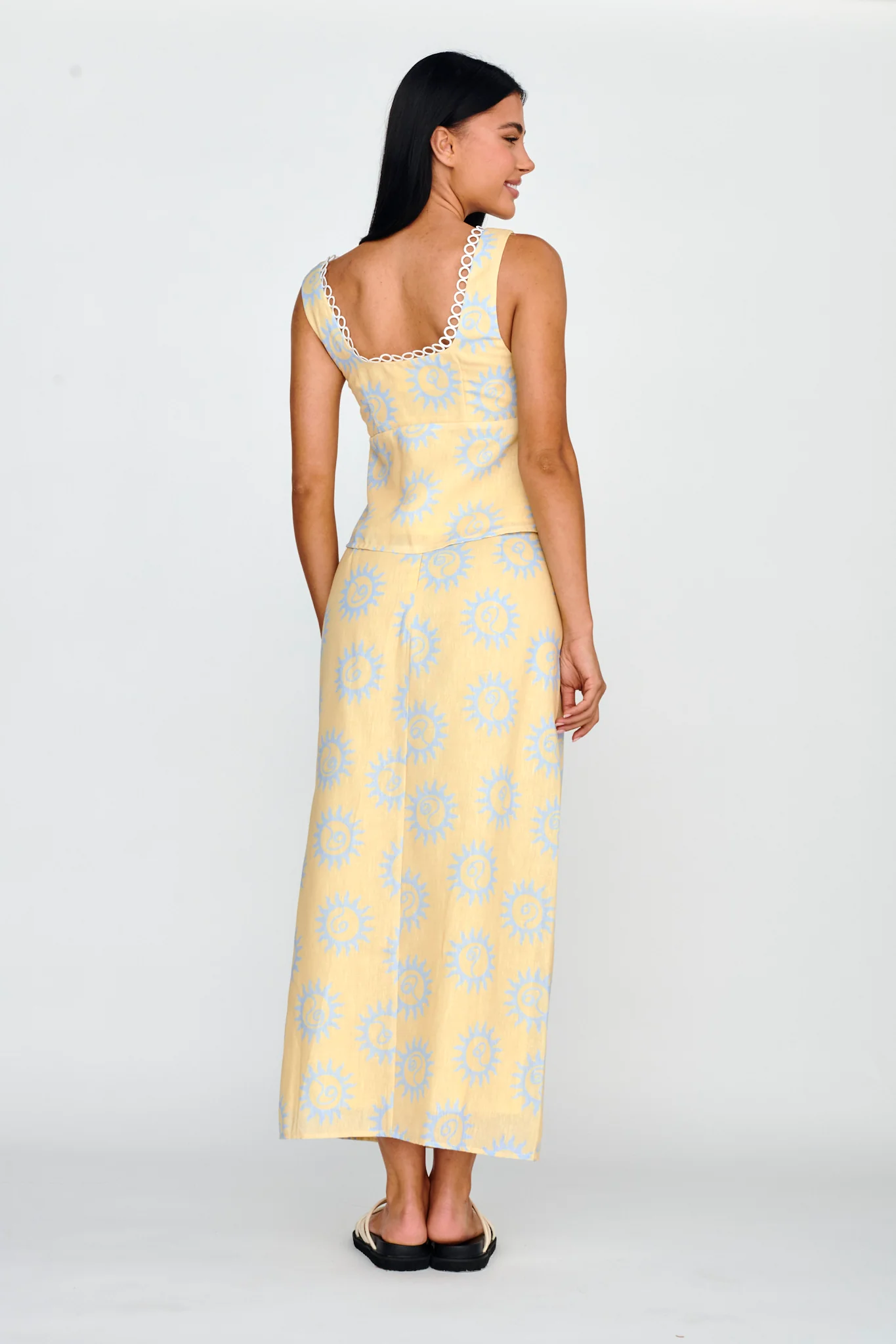 Sun Days Midi Skirt Sun Lemon