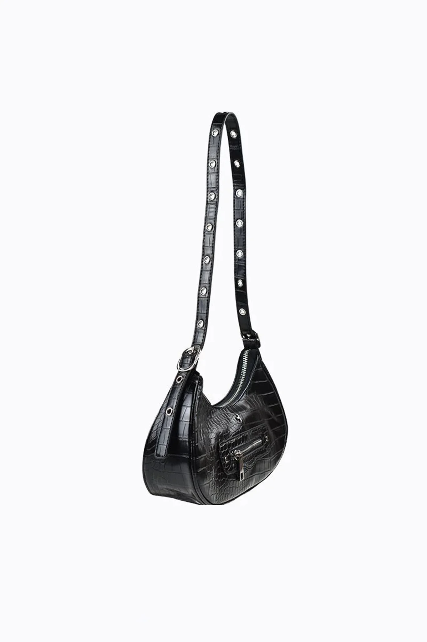 Peta And Jain Moto Shoulder Bag Black