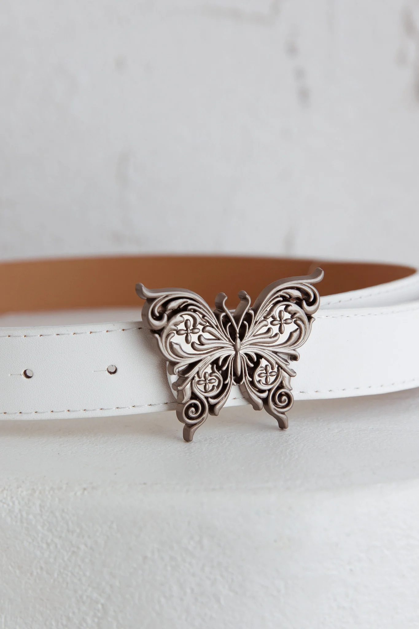 Mariah Butterfly Belt White