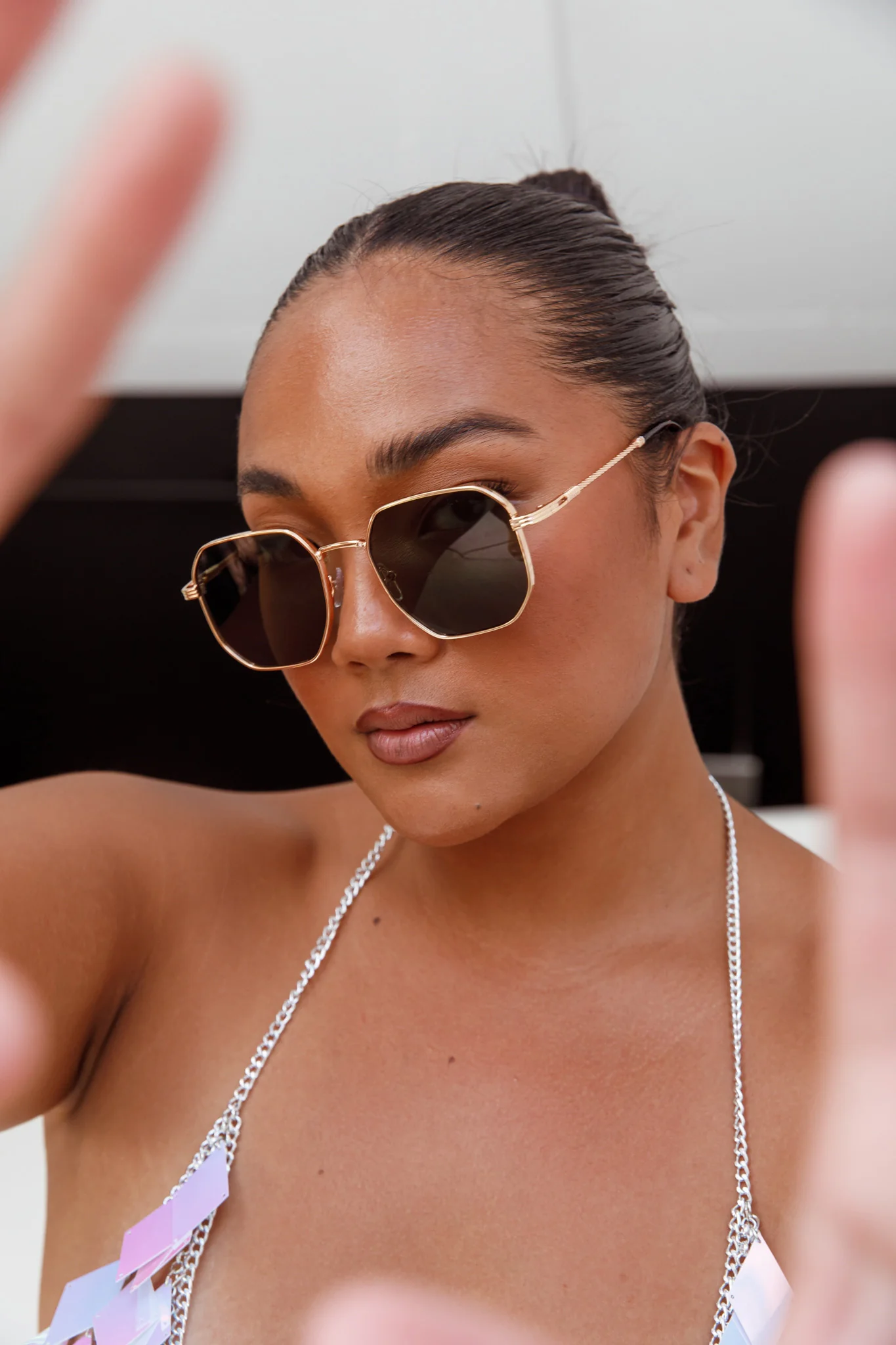 Sahara Aviator Sunglasses Black