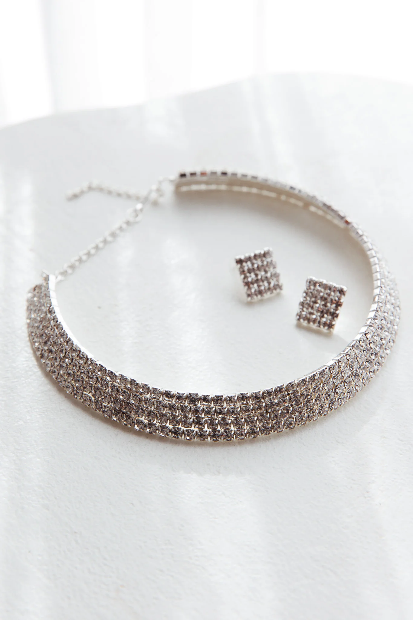 Sade Diamante Jewellery Set Silver