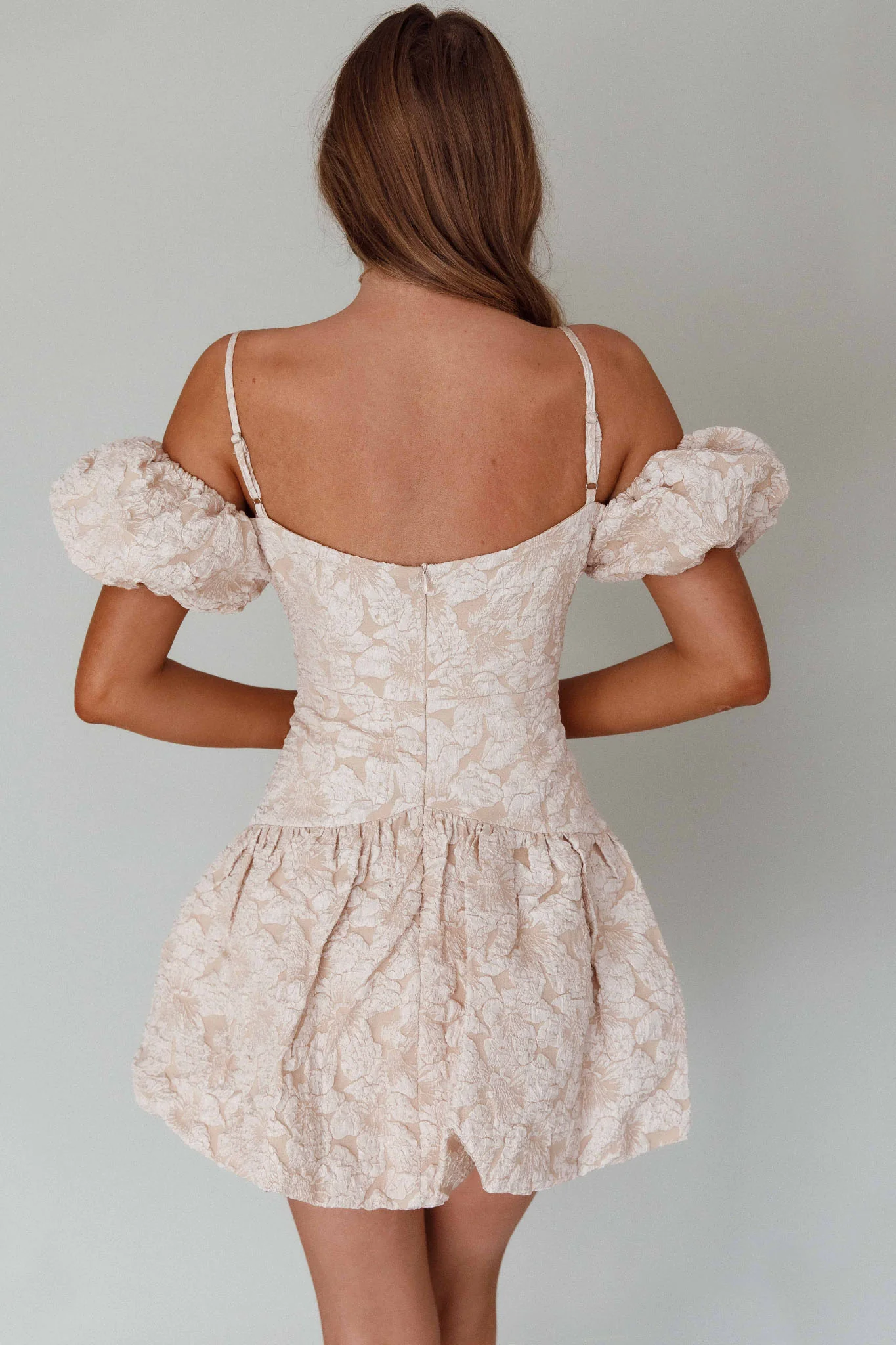 Mon Bebe Drop Waist Mini Dress Sand