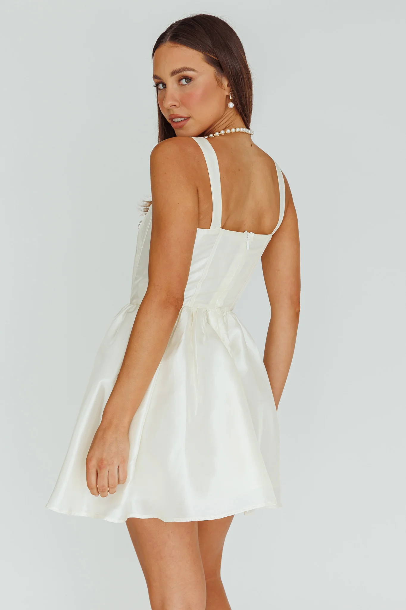 Suri Corset Bust Mini Dress Ivory