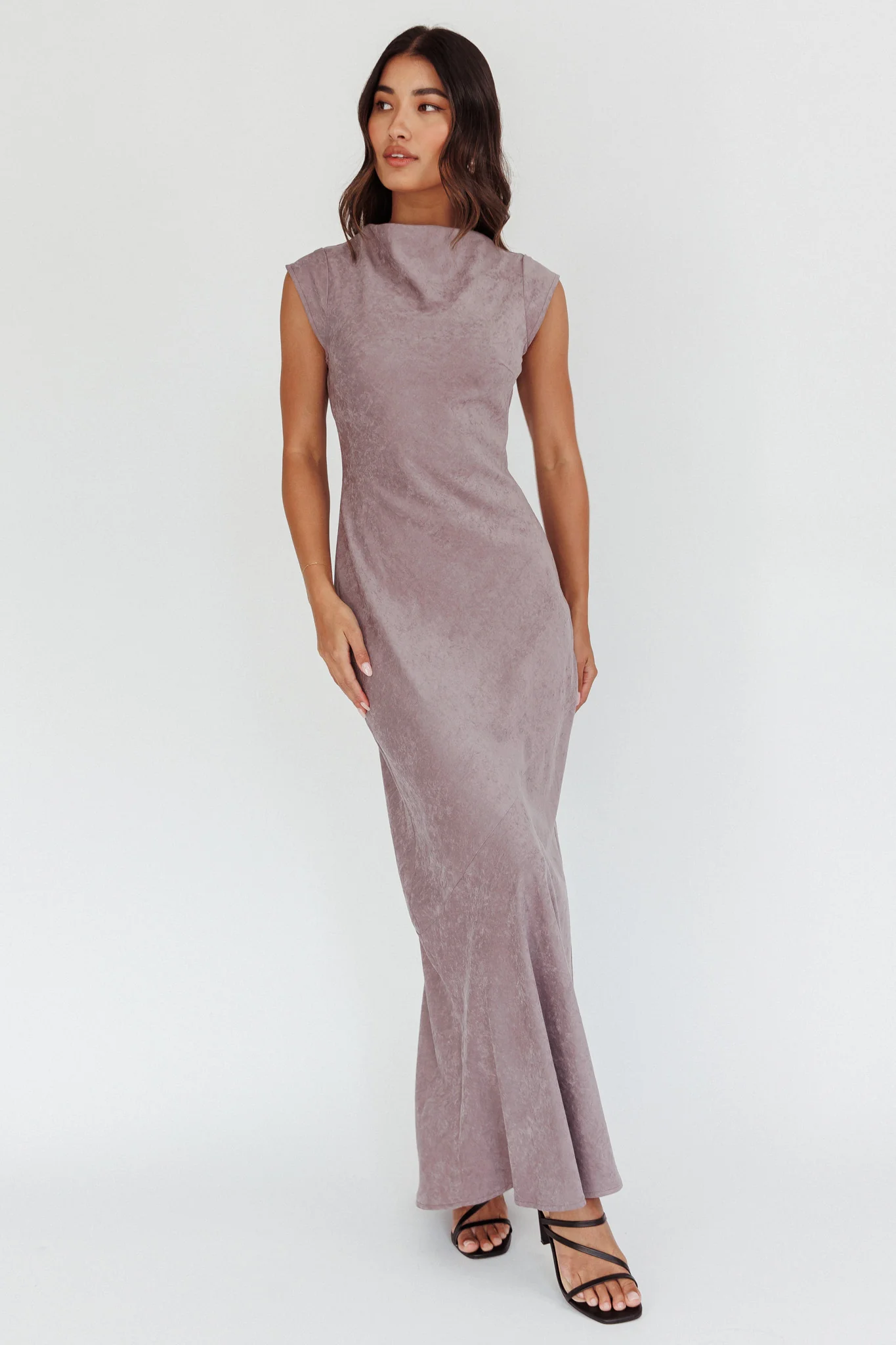Maysa Cowl Back Maxi Dress Cloud