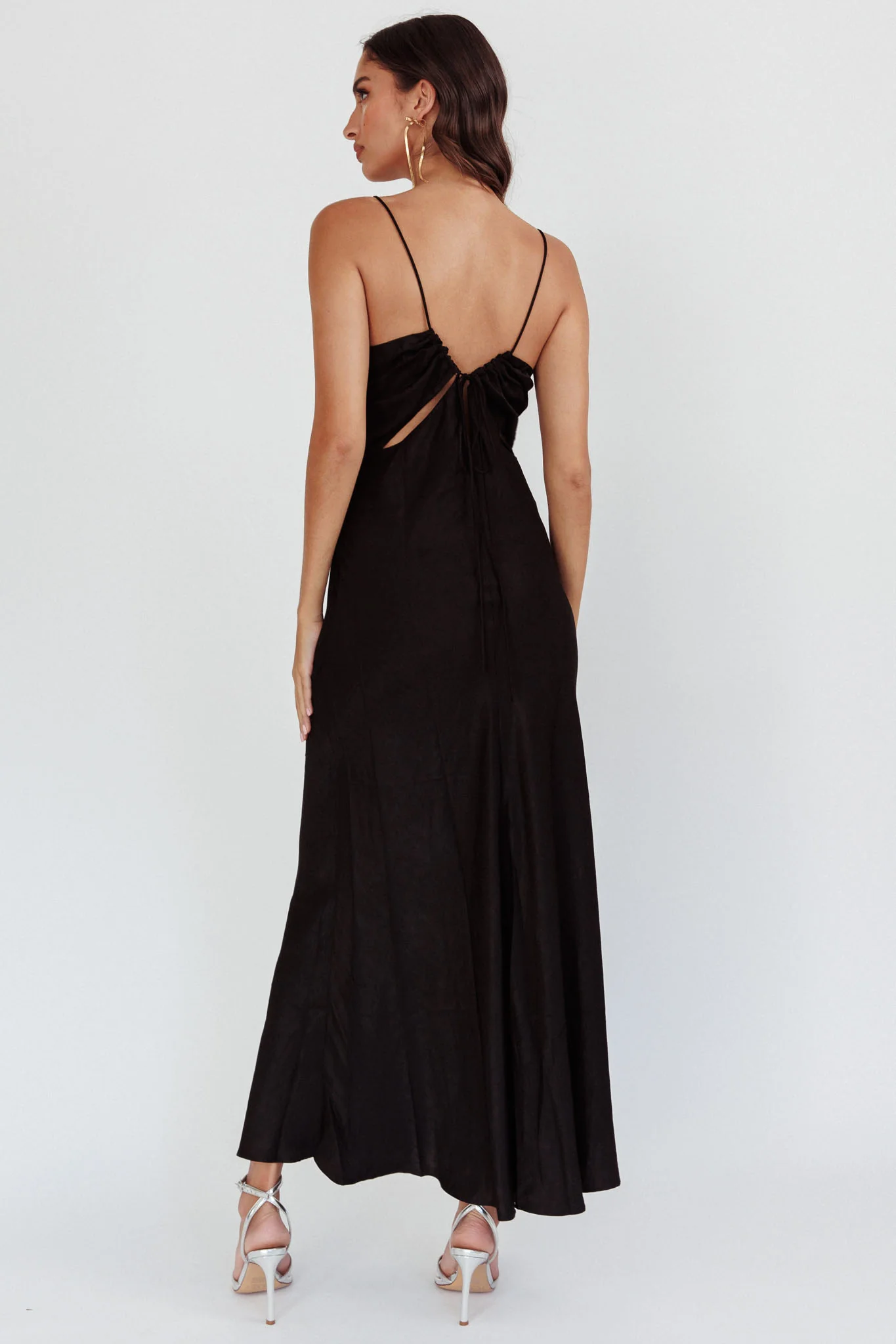 Casa Nova Cut-Out String Dress Black