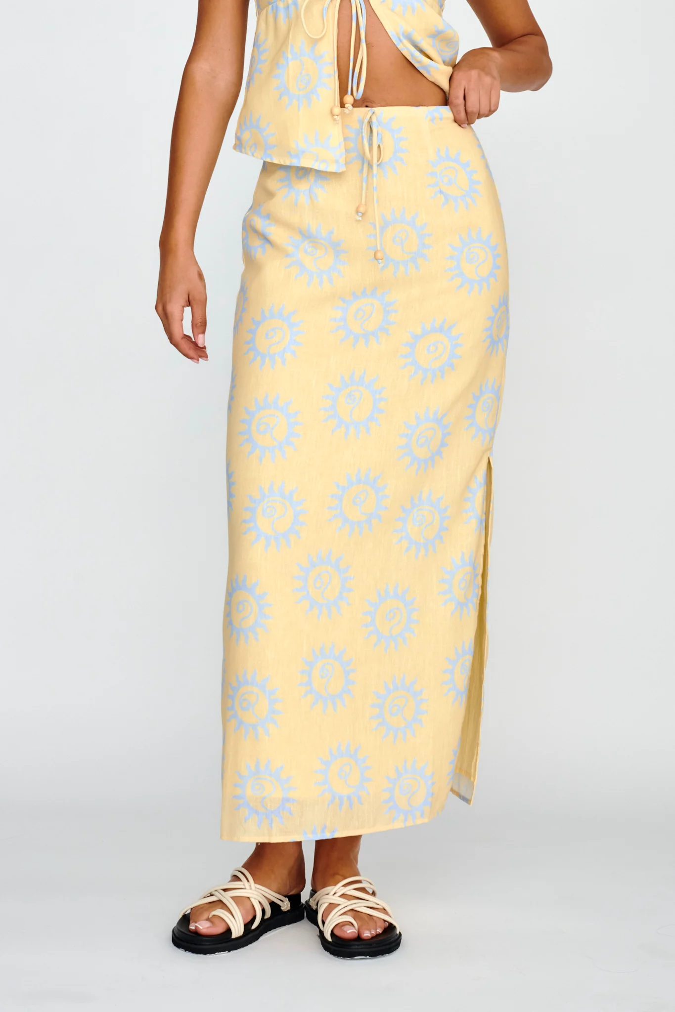 Sun Days Midi Skirt Sun Lemon