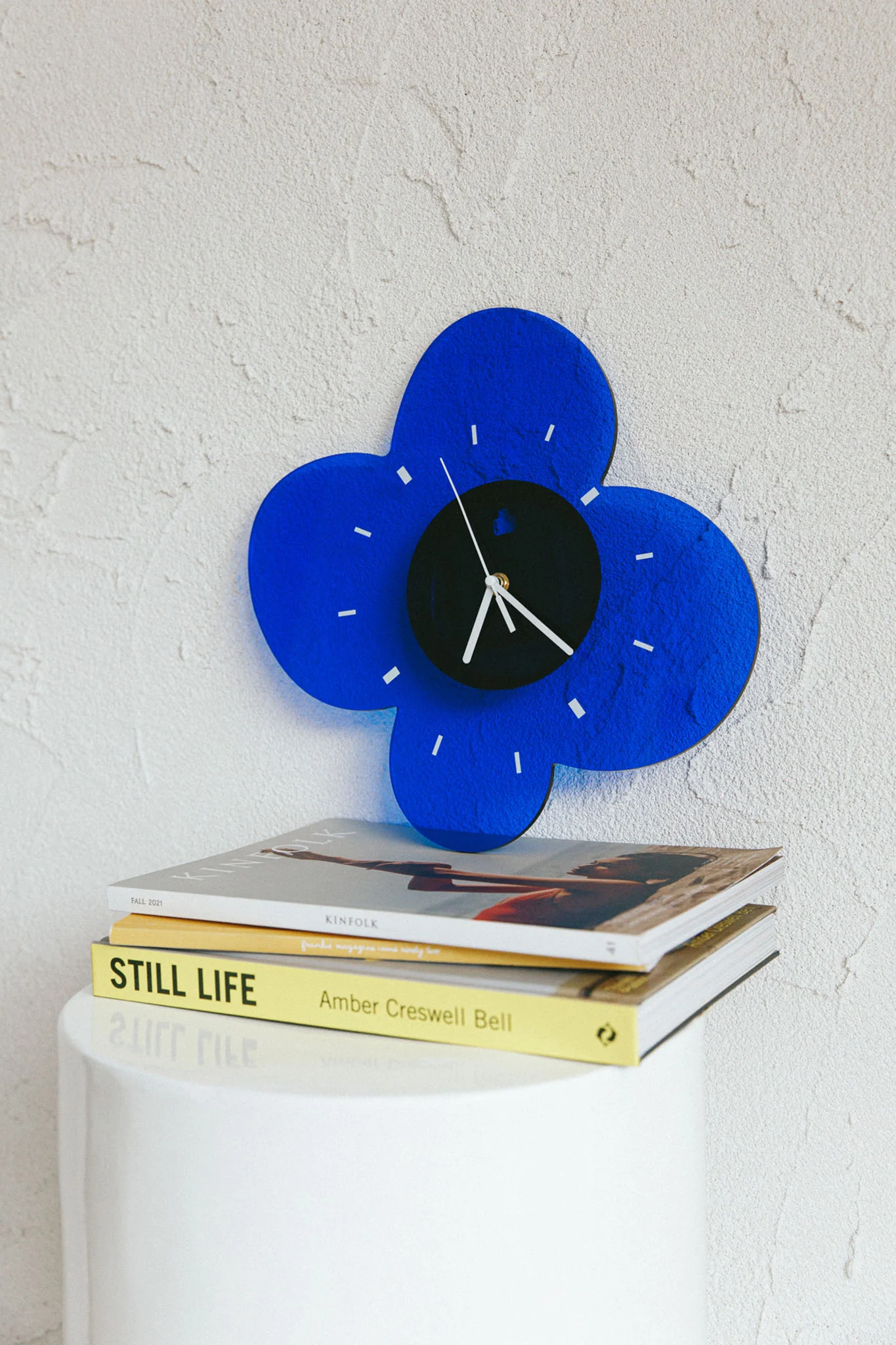 Rico Acrylic Flower Wall Clock Klien Blue