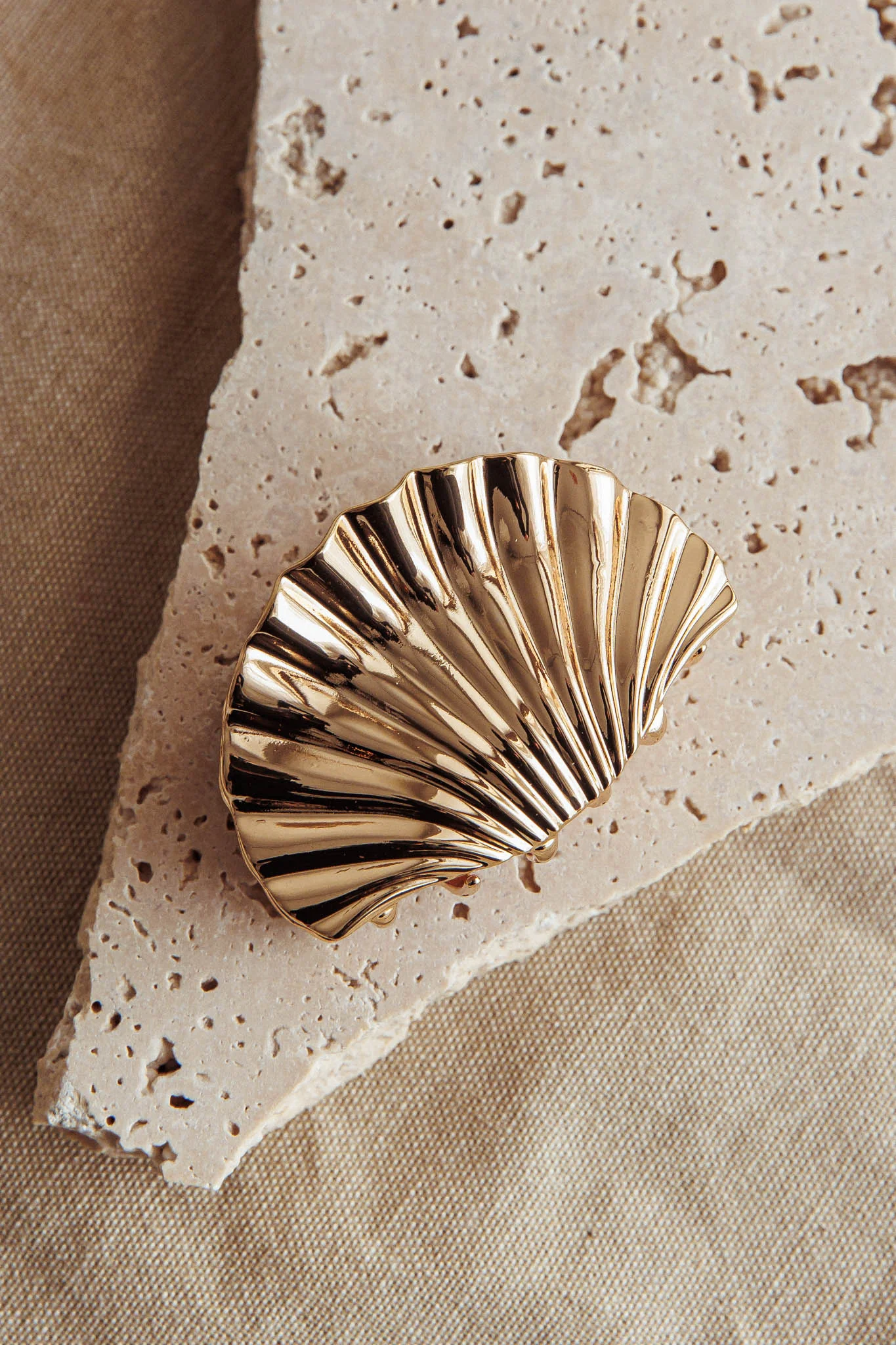Palm Beach Shell Clip Gold