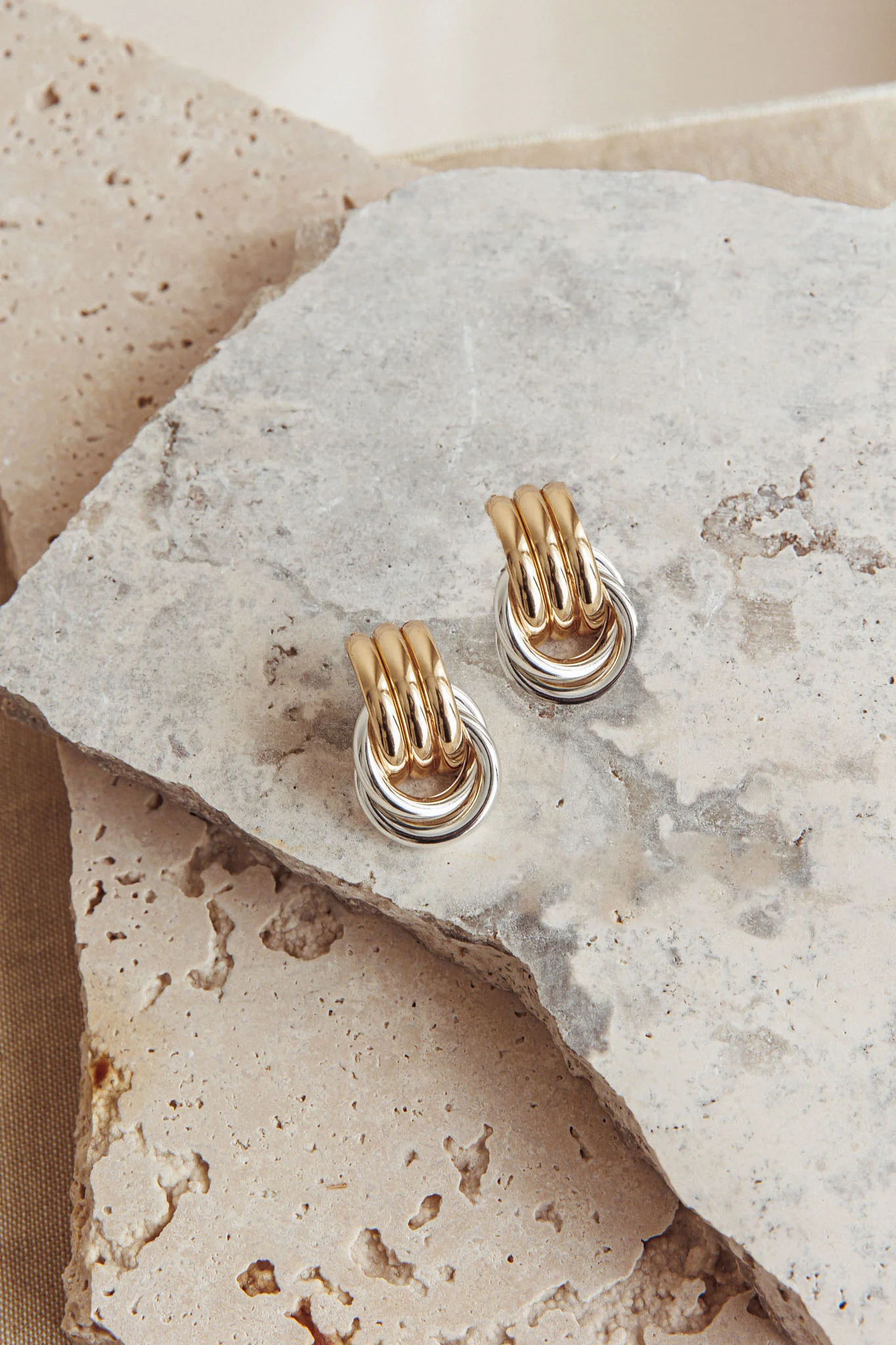 Georgina Two Tone Loop Earrings Mix