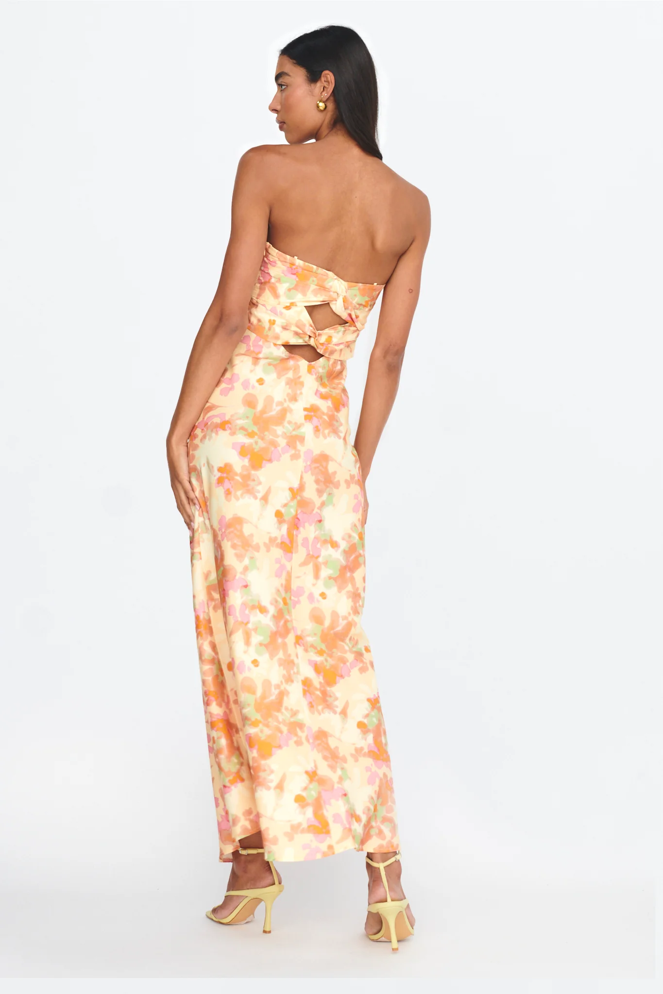 Marianna Twist Back Maxi Dress Orange