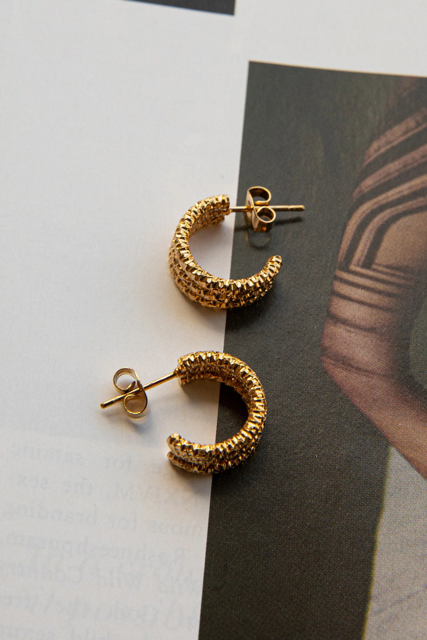Goldilocks Open Hoop Earrings Gold