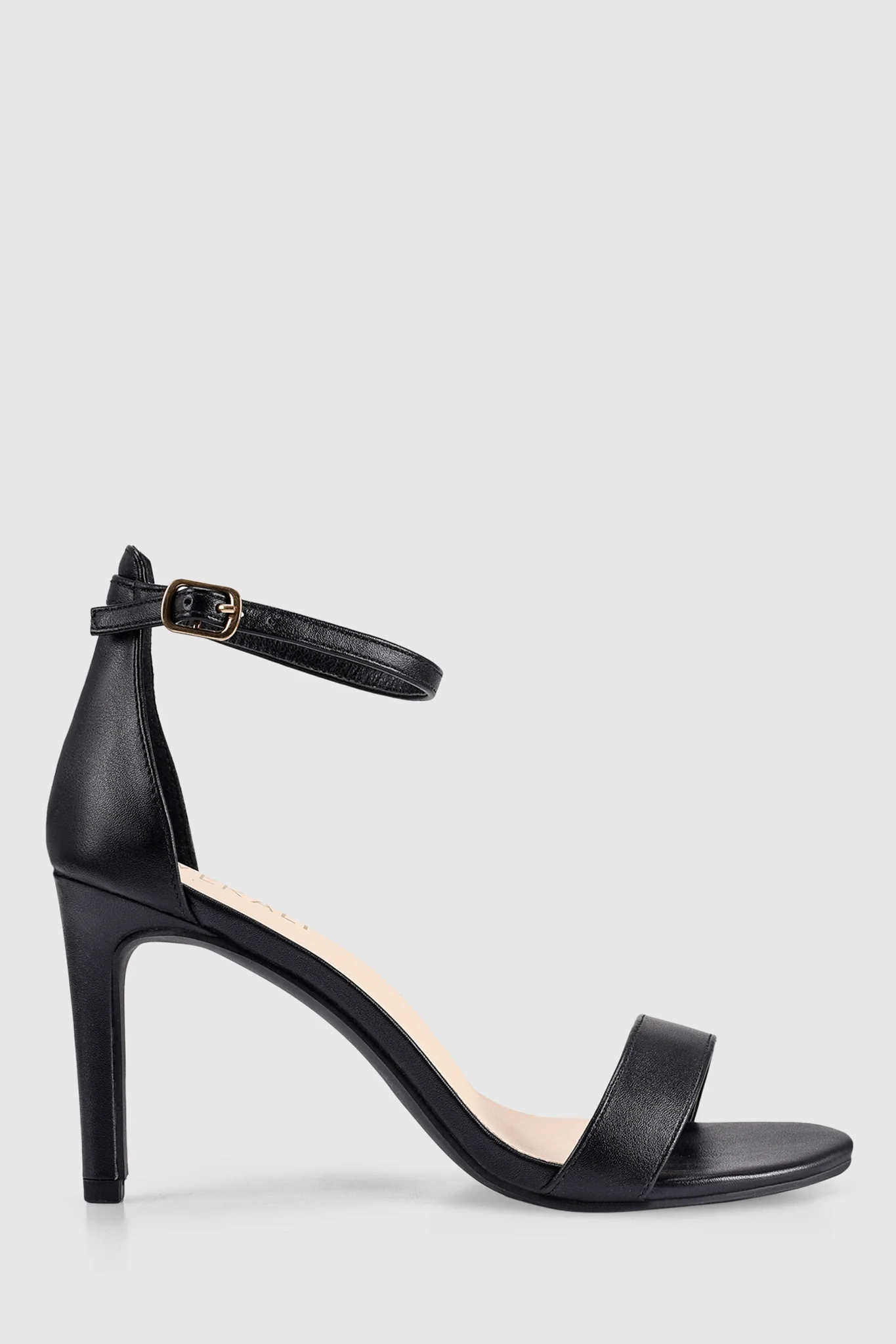 VERALi Mattie Strappy Heels Black Smooth