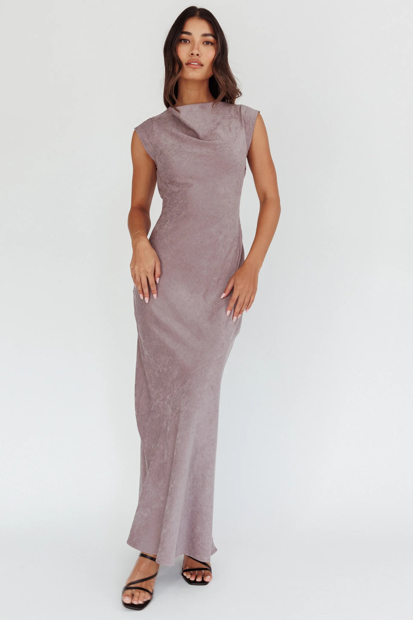 Maysa Cowl Back Maxi Dress Cloud