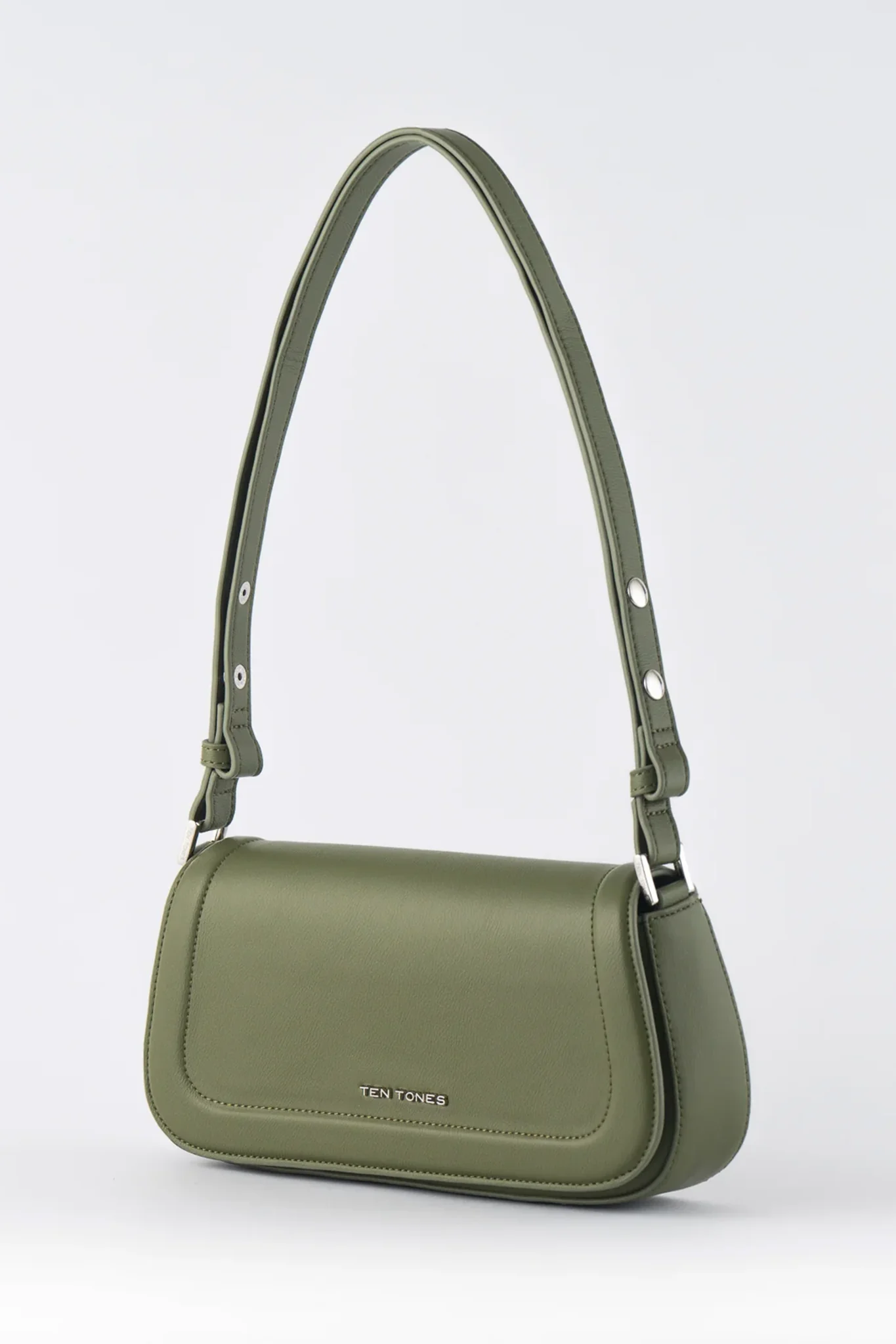 TEN TONES Bruno Baguette Bag Olive