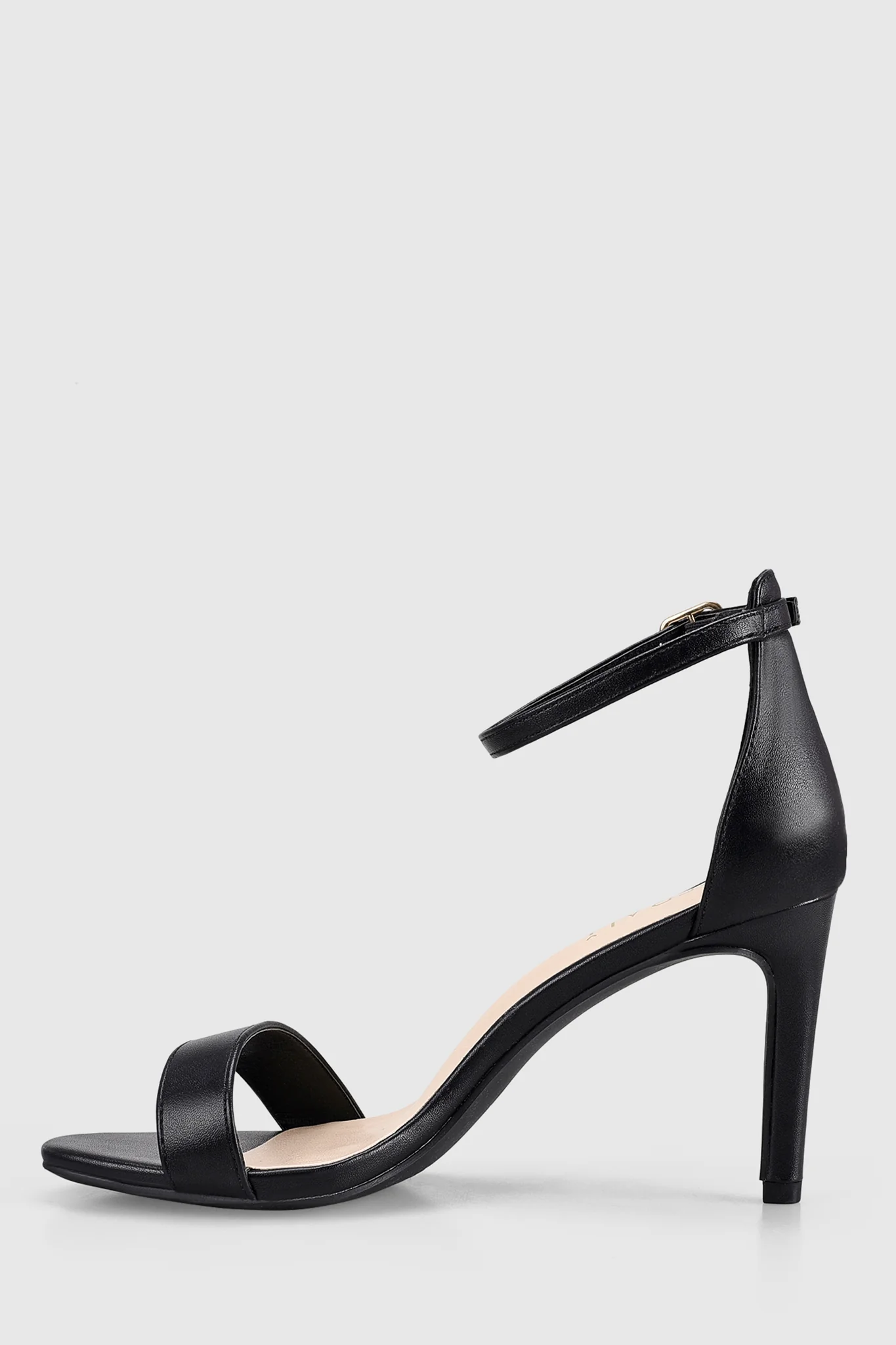 VERALi Mattie Strappy Heels Black Smooth