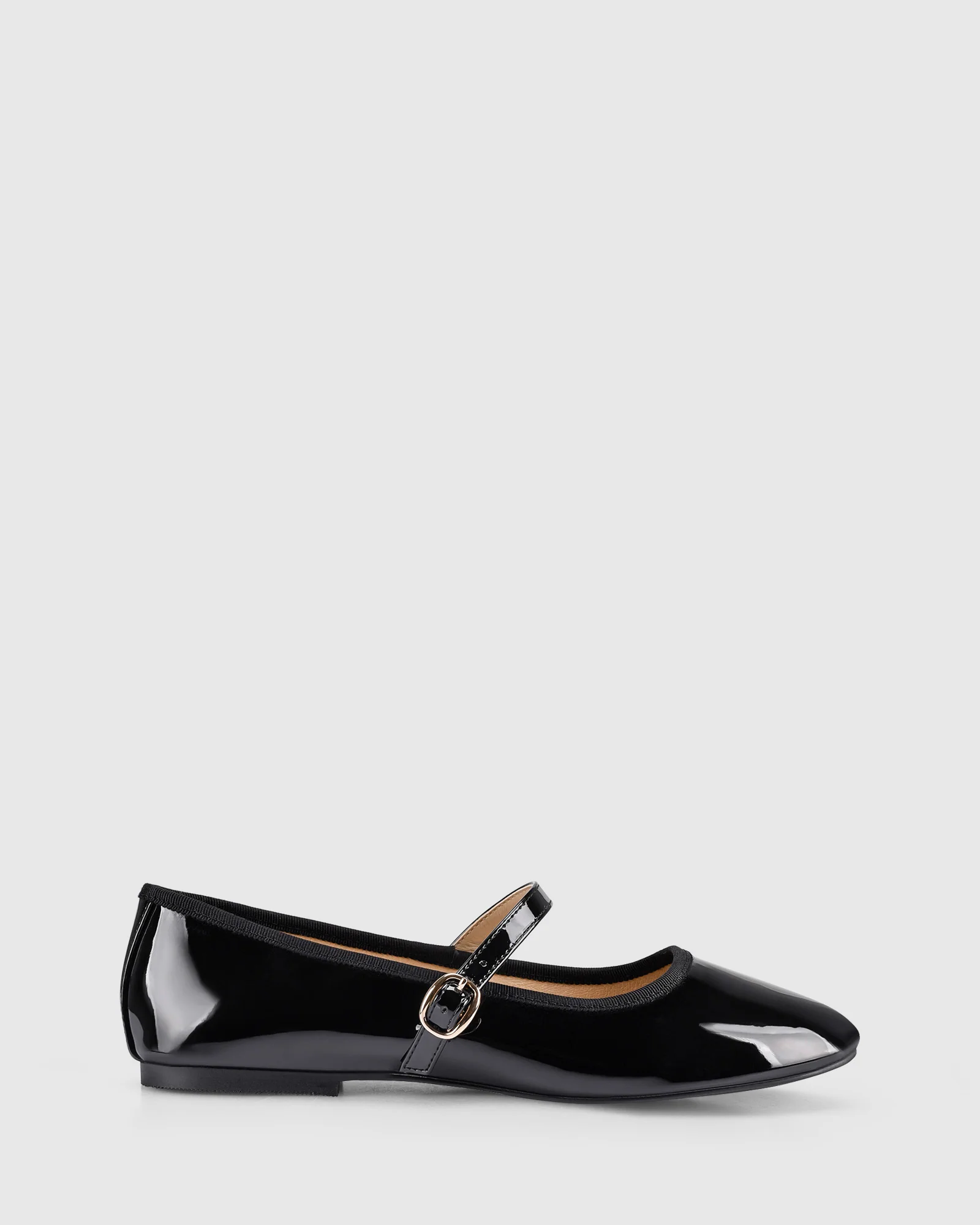 VERALi Bambi Mary-Jane Flats Black Patent