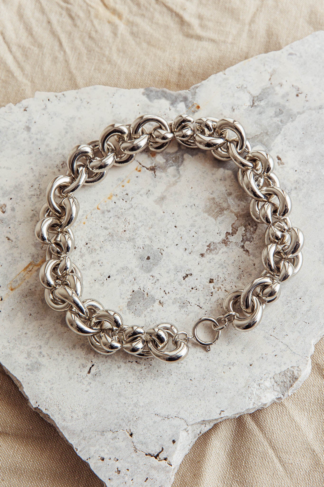 Kat Irregular Choker Necklace Dark Silver