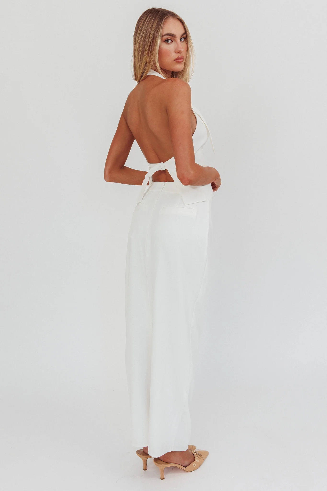 Tammi Faux Pocket Maxi Skirt Off White