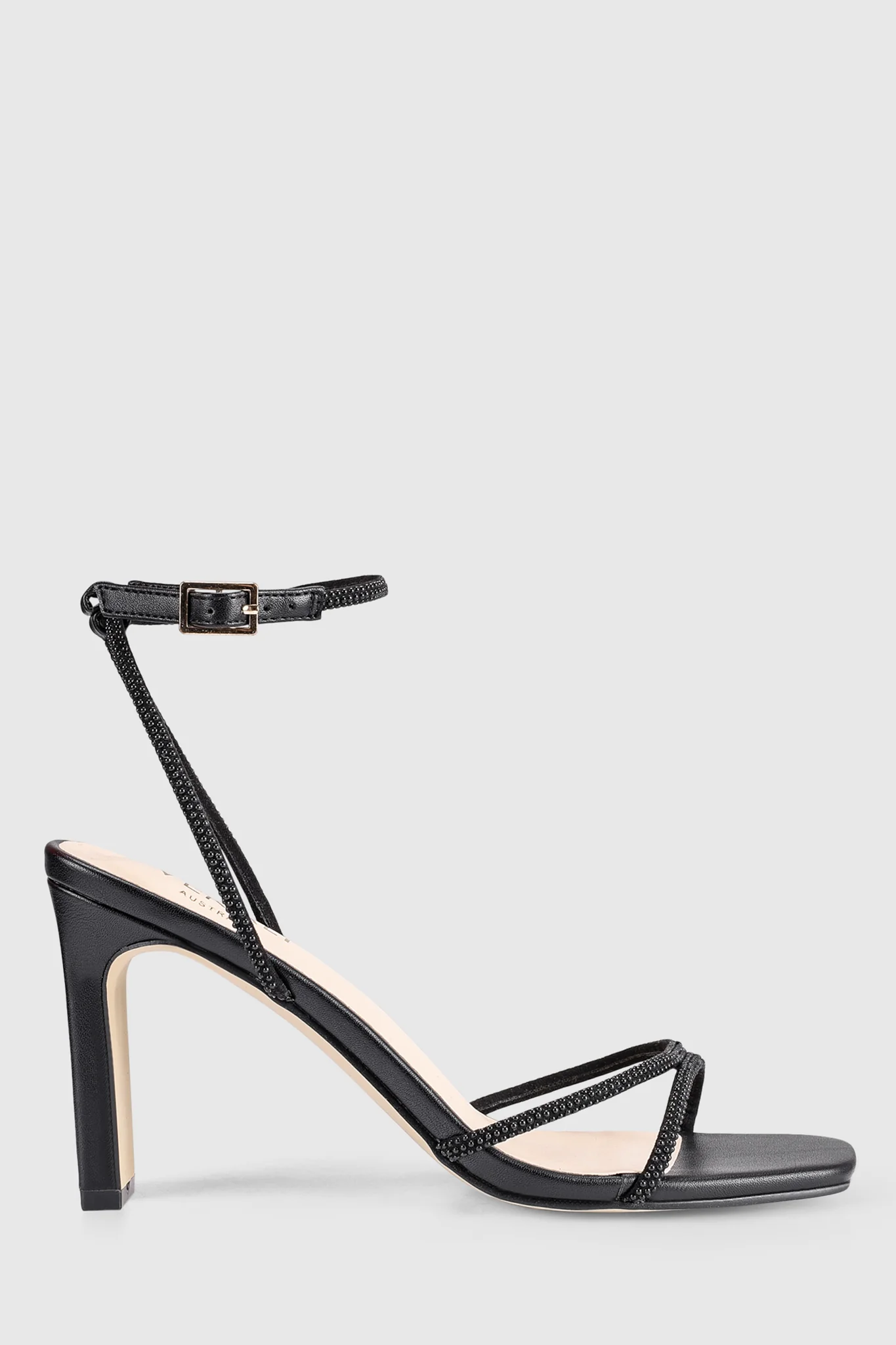 VERALi Kian Block Heel Sandals Black Pearl