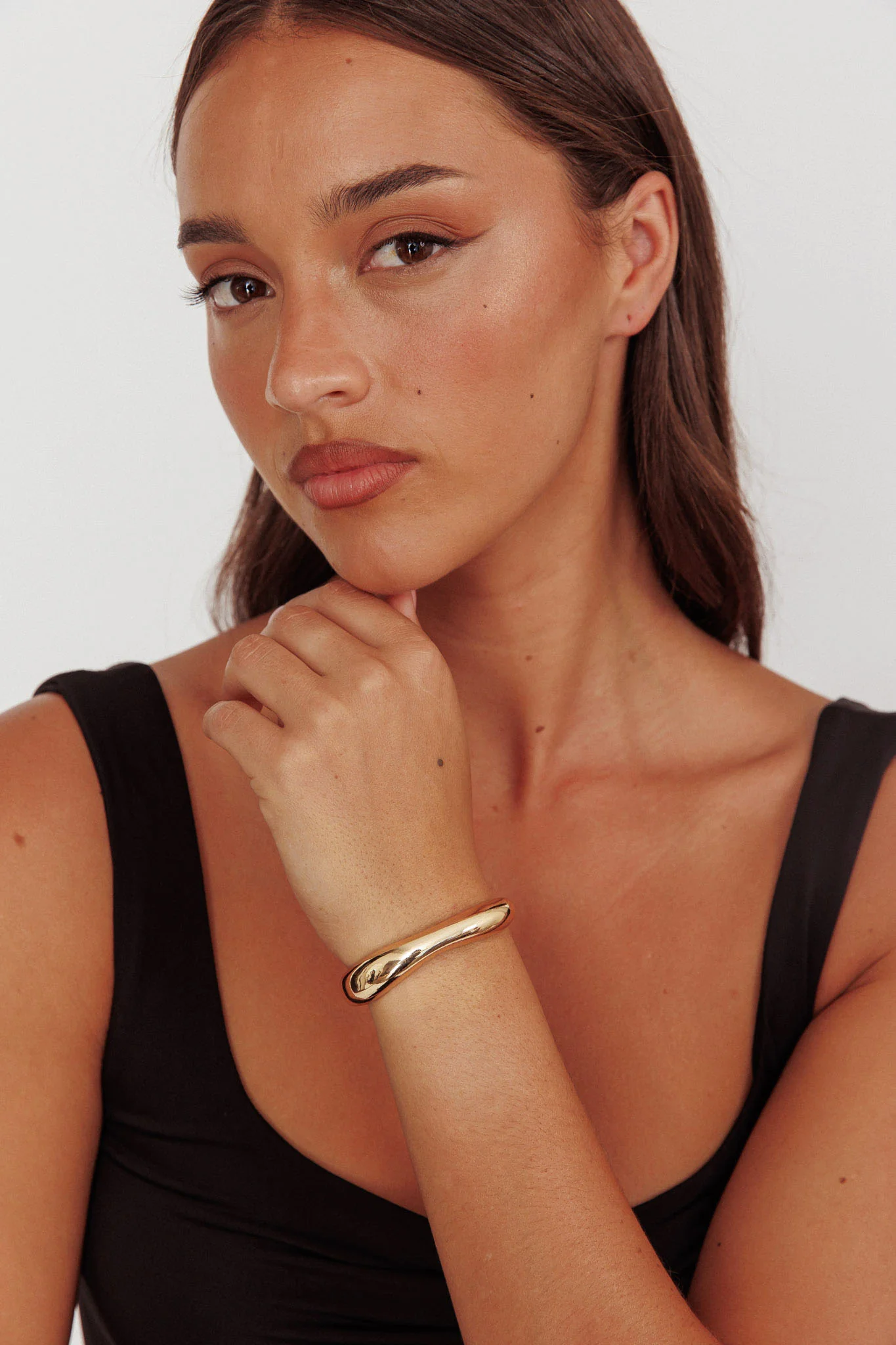 Jamaica Curvilinear Cuff Gold