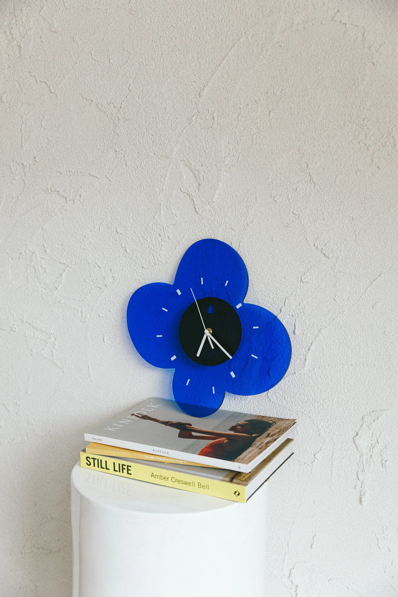Rico Acrylic Flower Wall Clock Klien Blue