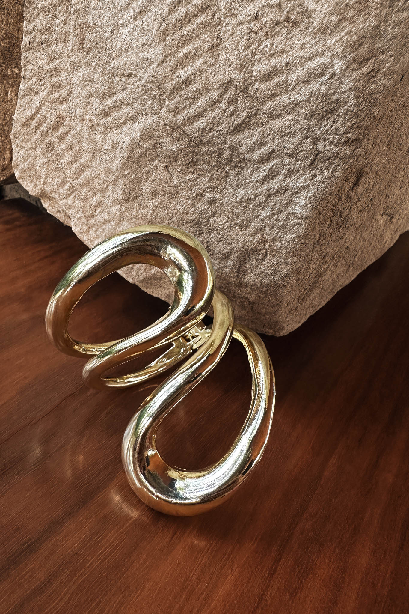 Wanderers Hinged Cuff Bracelet Gold