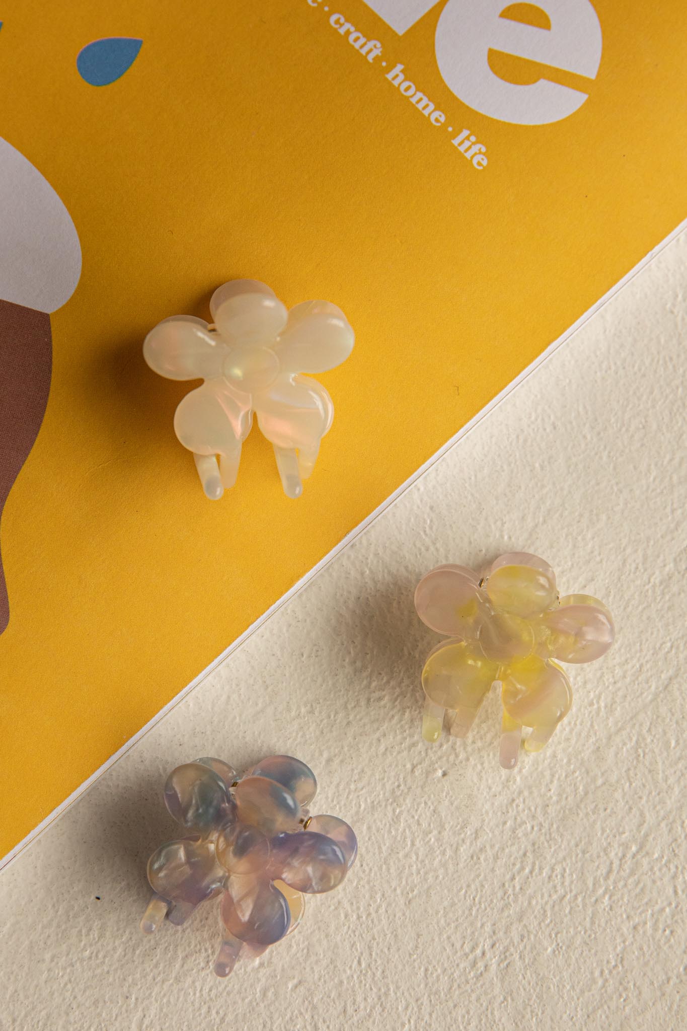 Blossom Flower Hair Clip Purple