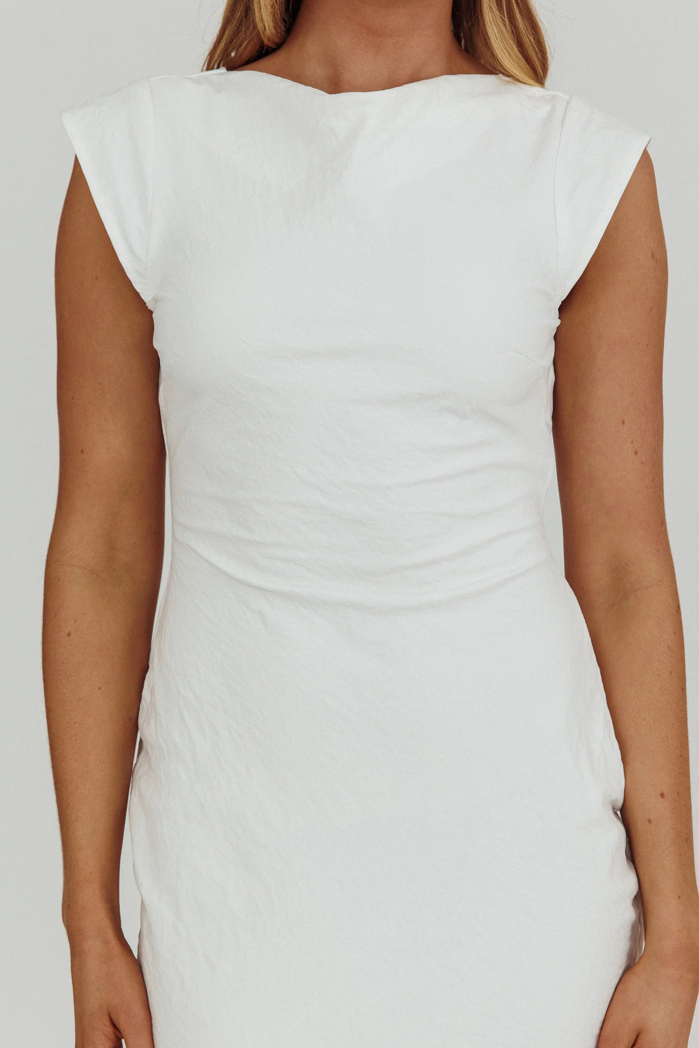 Maysa Cowl Back Maxi Dress Off White