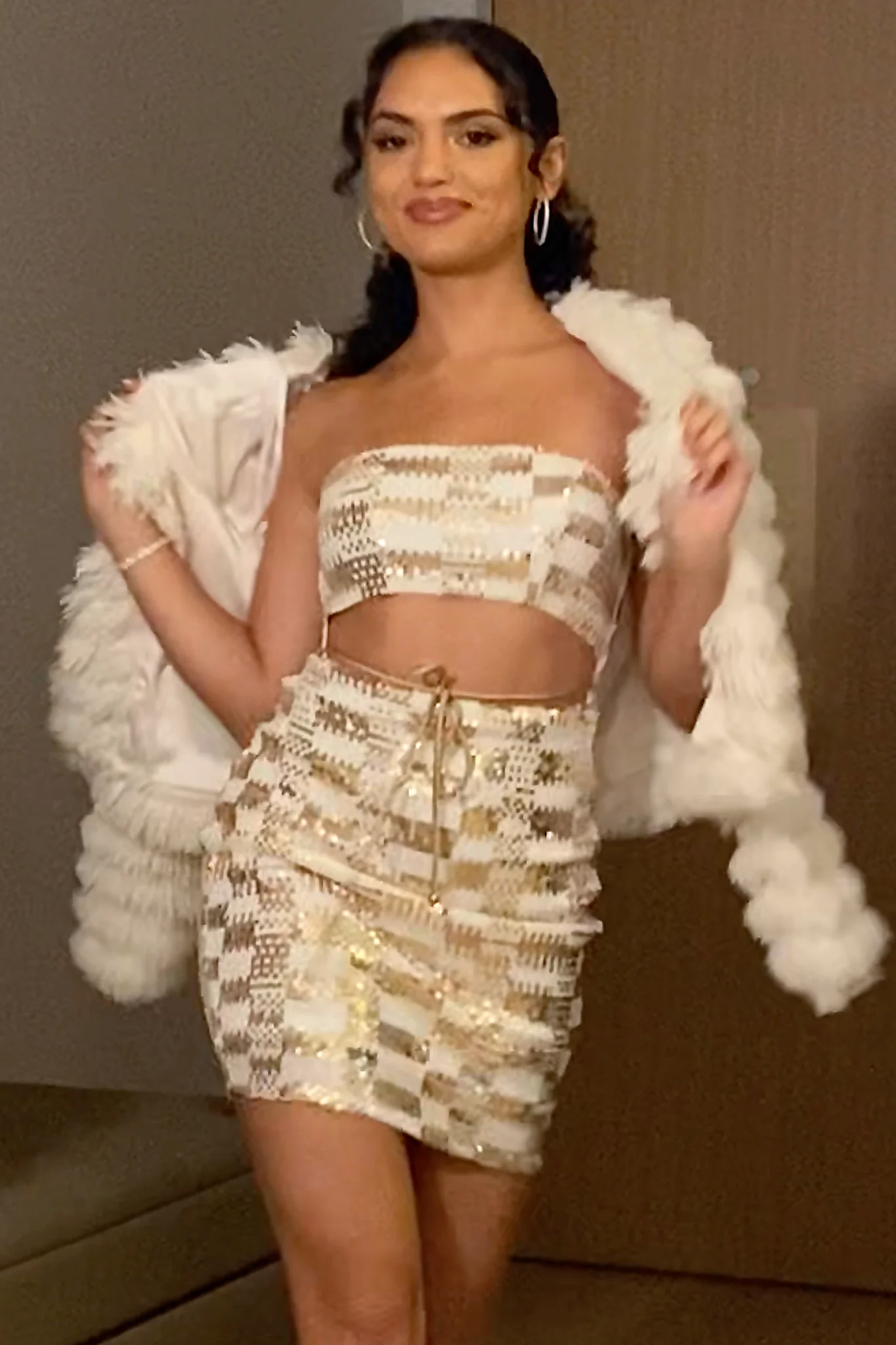 Montana Shaggy Faux Fur Jacket White