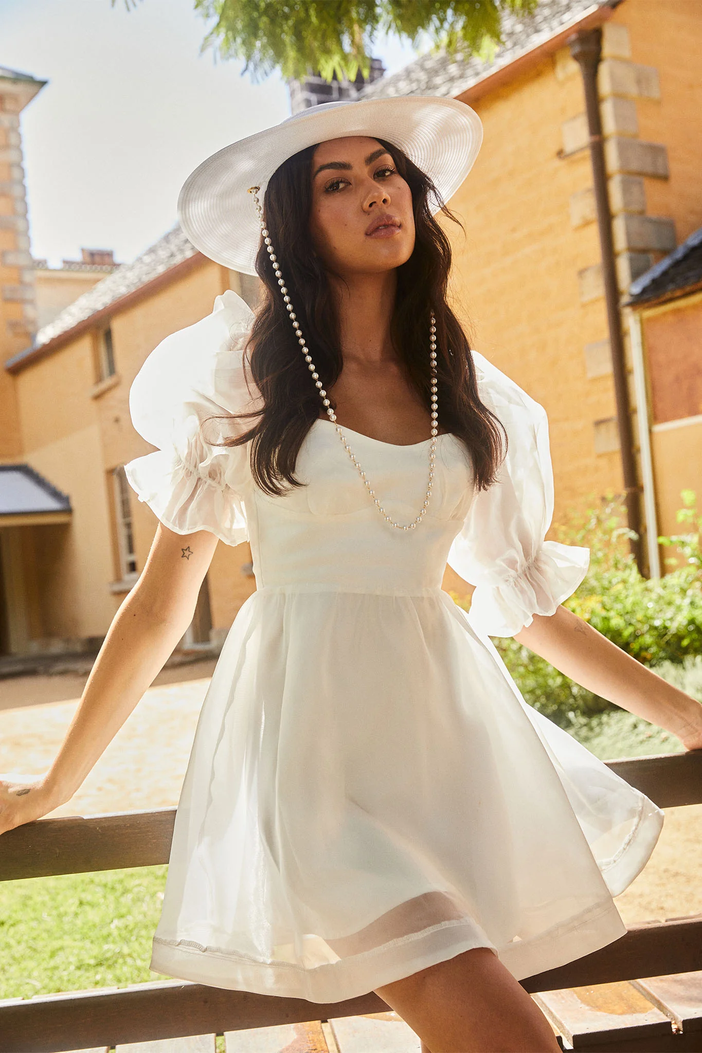 I've Got Sunshine Puff Sleeve Mini Dress White