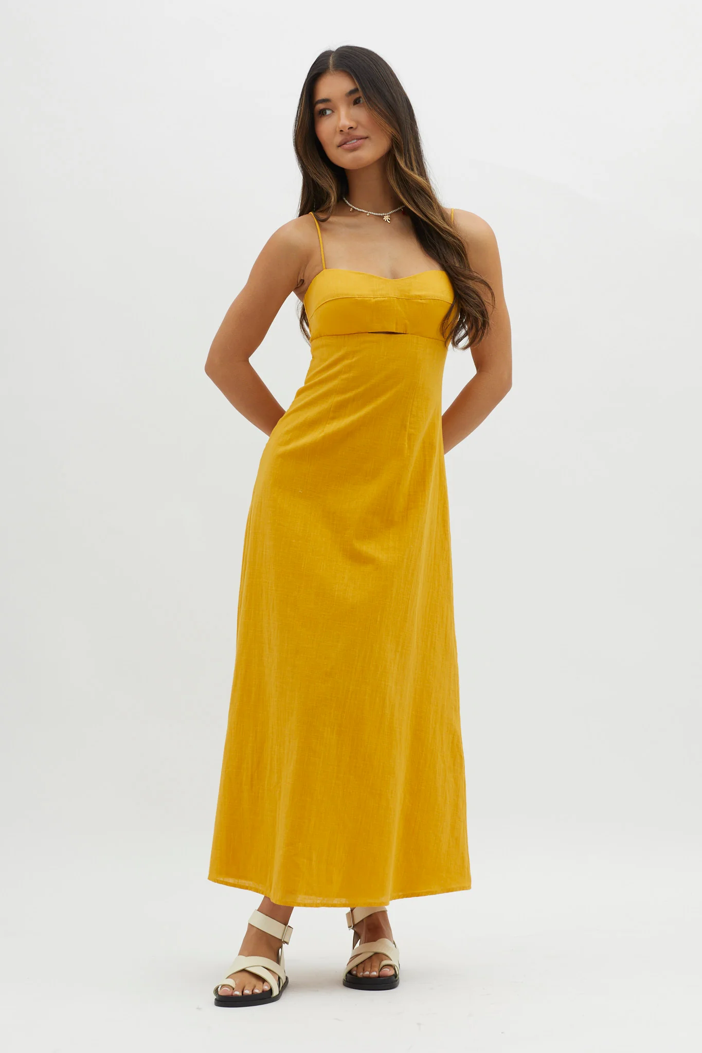 Be Yourself Keyhole Bust Maxi Dress Sun